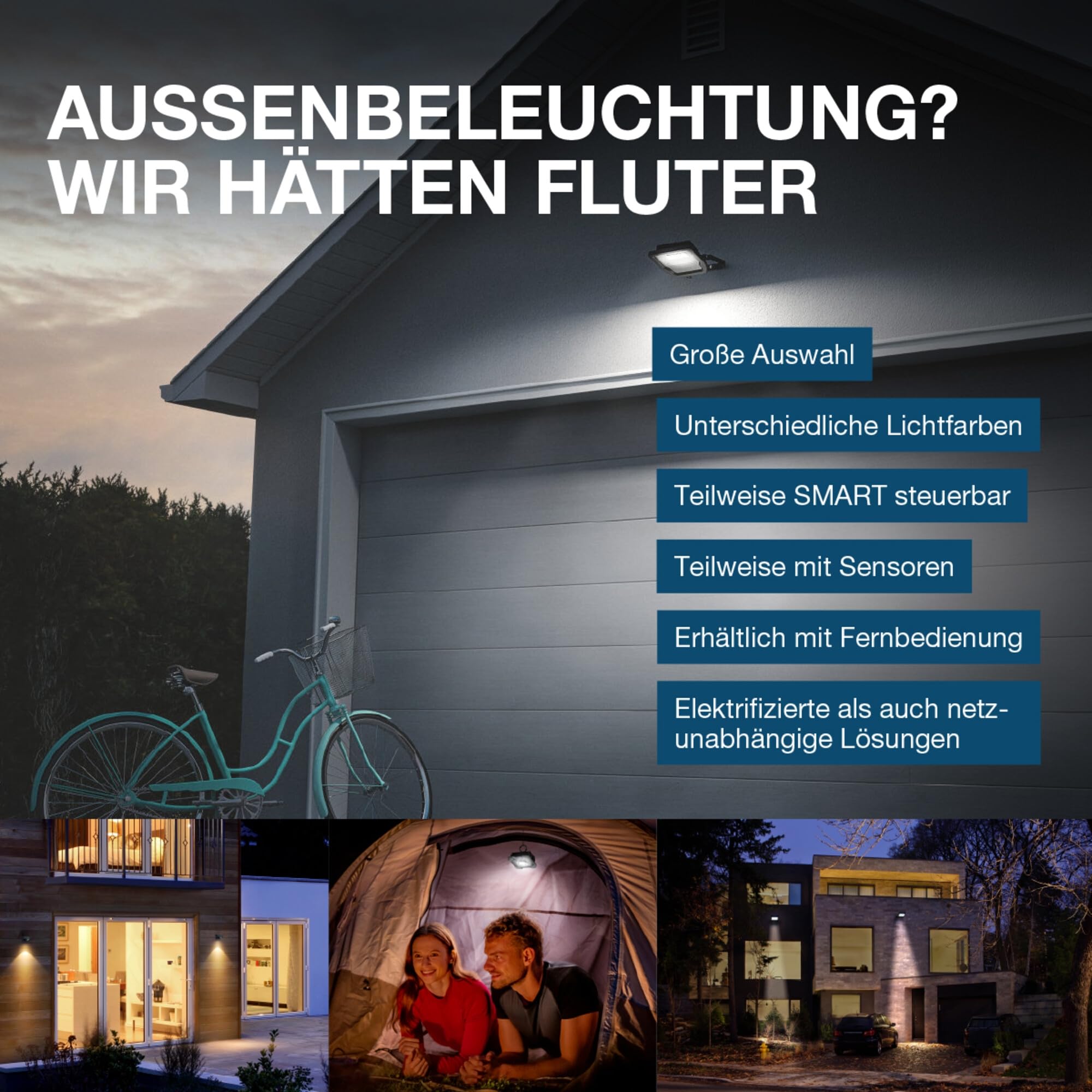 OSRAM SMART+ Flood LED-Strahler mit Kamera warmweiß