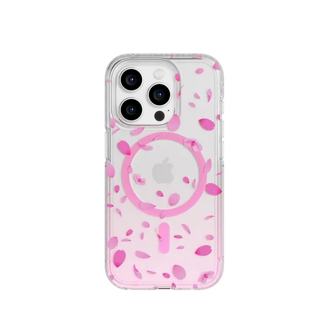 Tech21 FlexQuartz iPhone 15 Pro Hülle MagSafe Cherry Blossom