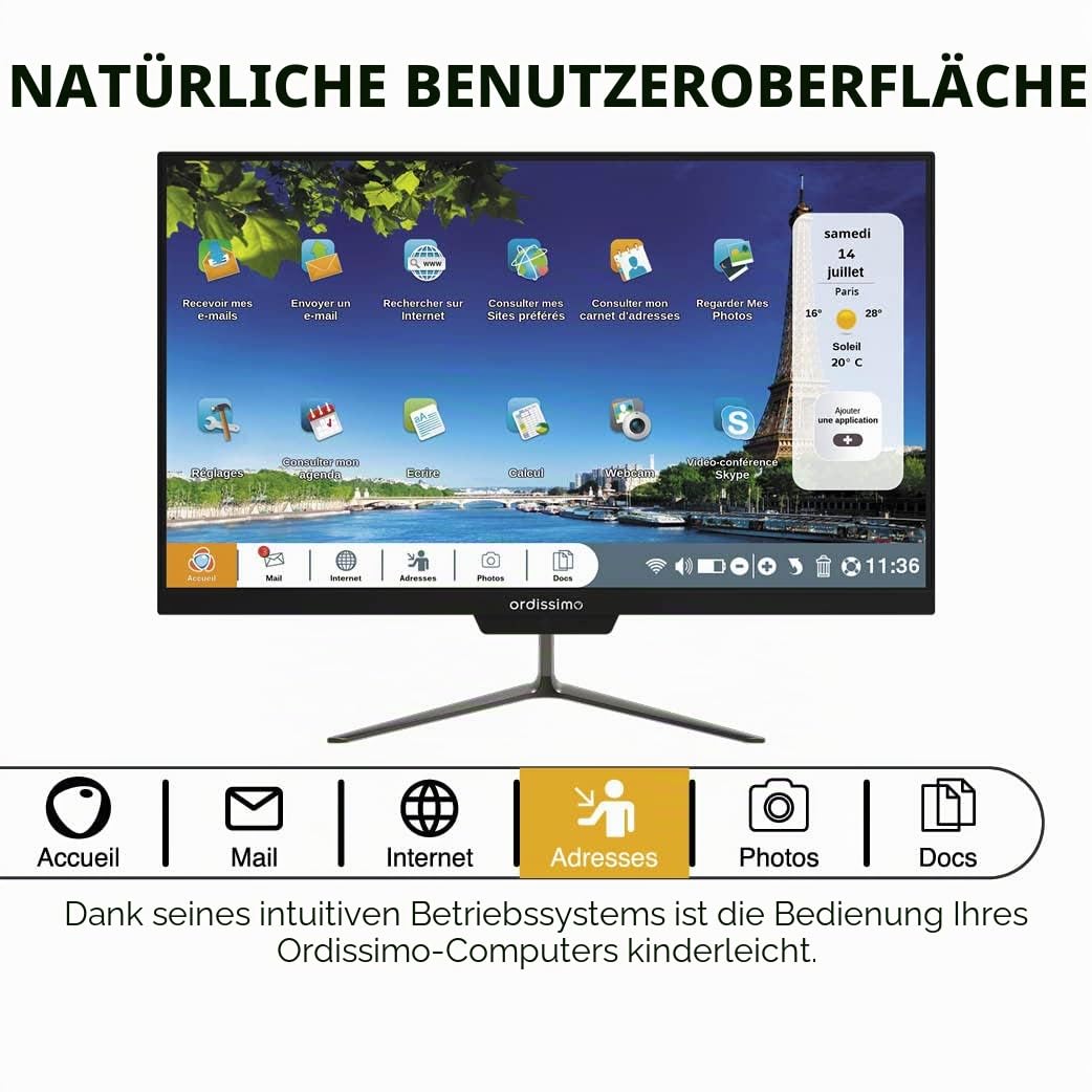 ORDISSIMO Ordinateurs Clara 2 All-in-One PC 23,8" Senioren