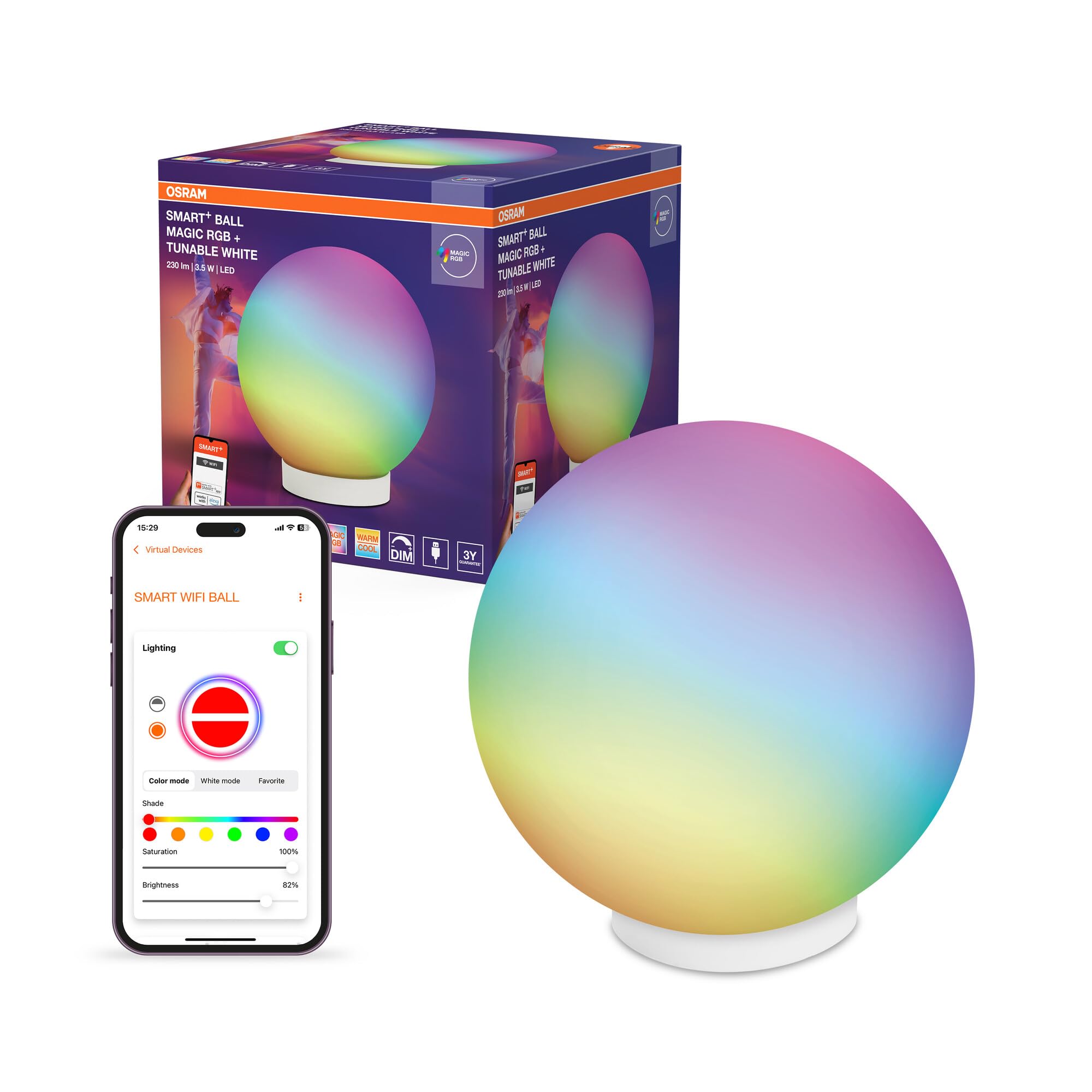 Osram SMART+ Wifi Ball Light Tischleuchte 5W 7-8cm RGB