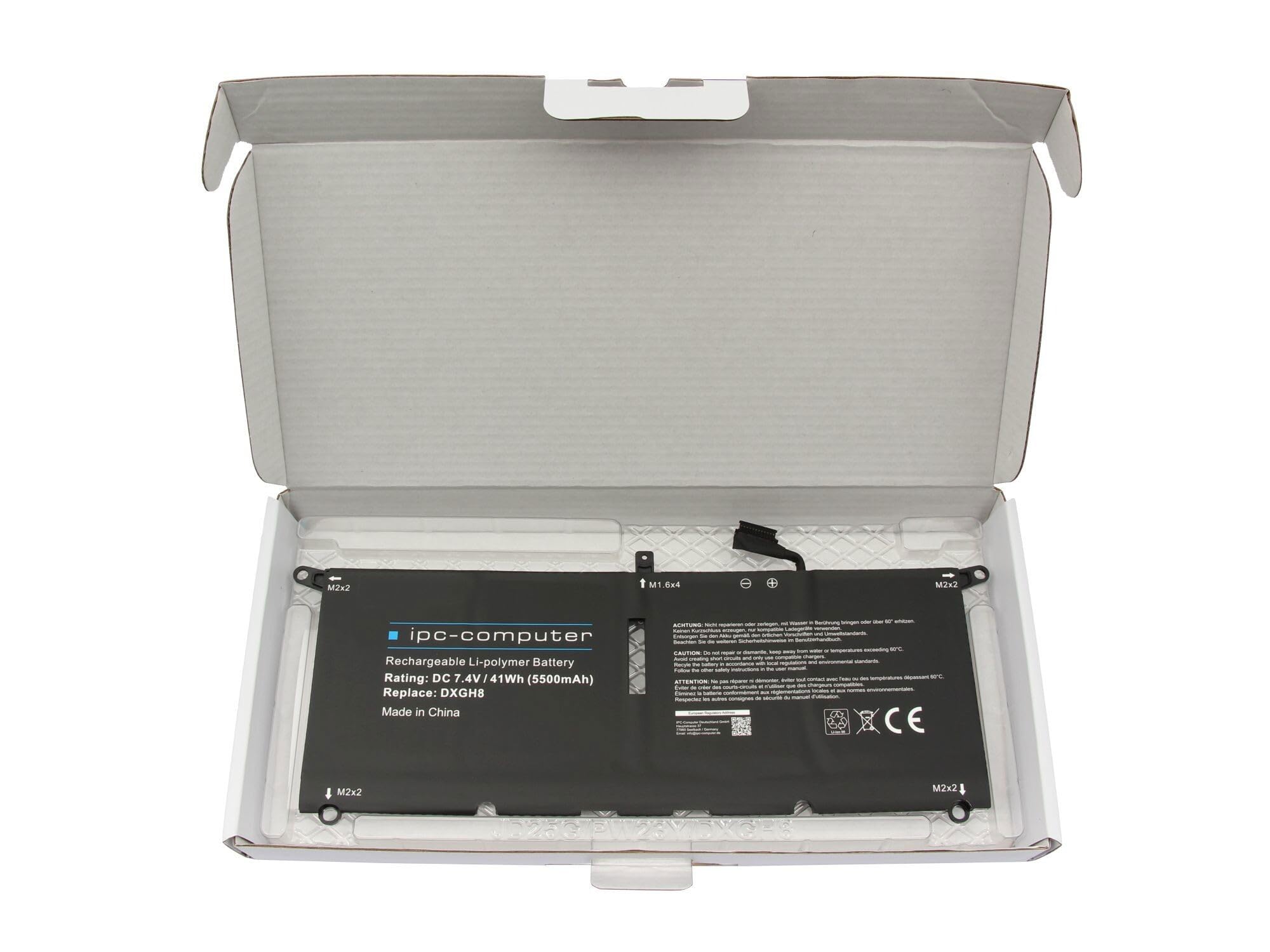 IPC-Computer Akkus H754V Laptop Akku 41Wh schwarz