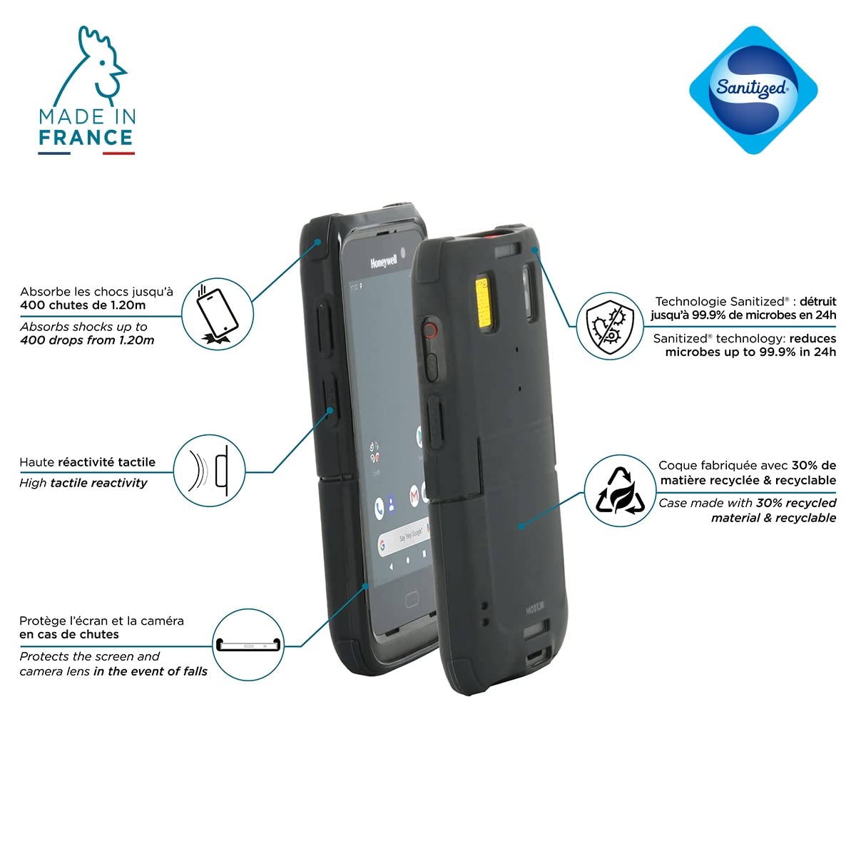 Mobilis PROTECH Honeywell CT40XP Schutzhülle schwarz