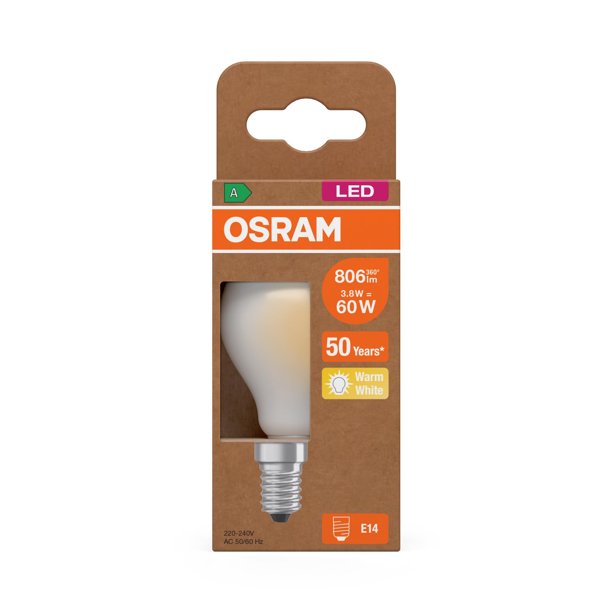 ams OSRAM SMART+ Classic P 60 LED-Lampe E14 warmweiß matt