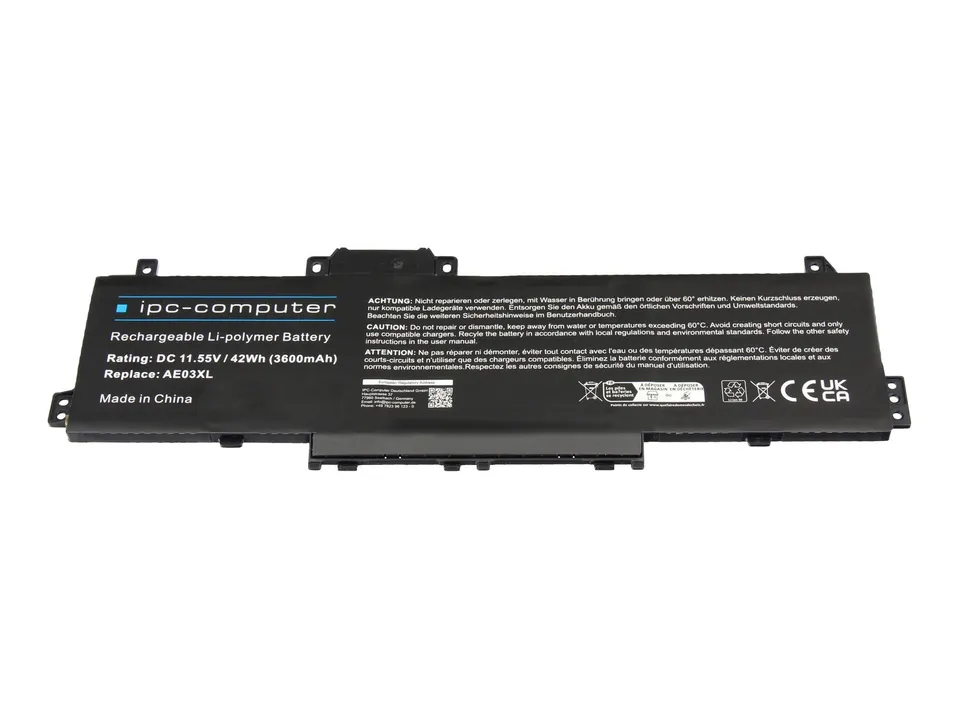 IPC-Computer Akkus N21969-005 Laptop Akku 42Wh schwarz