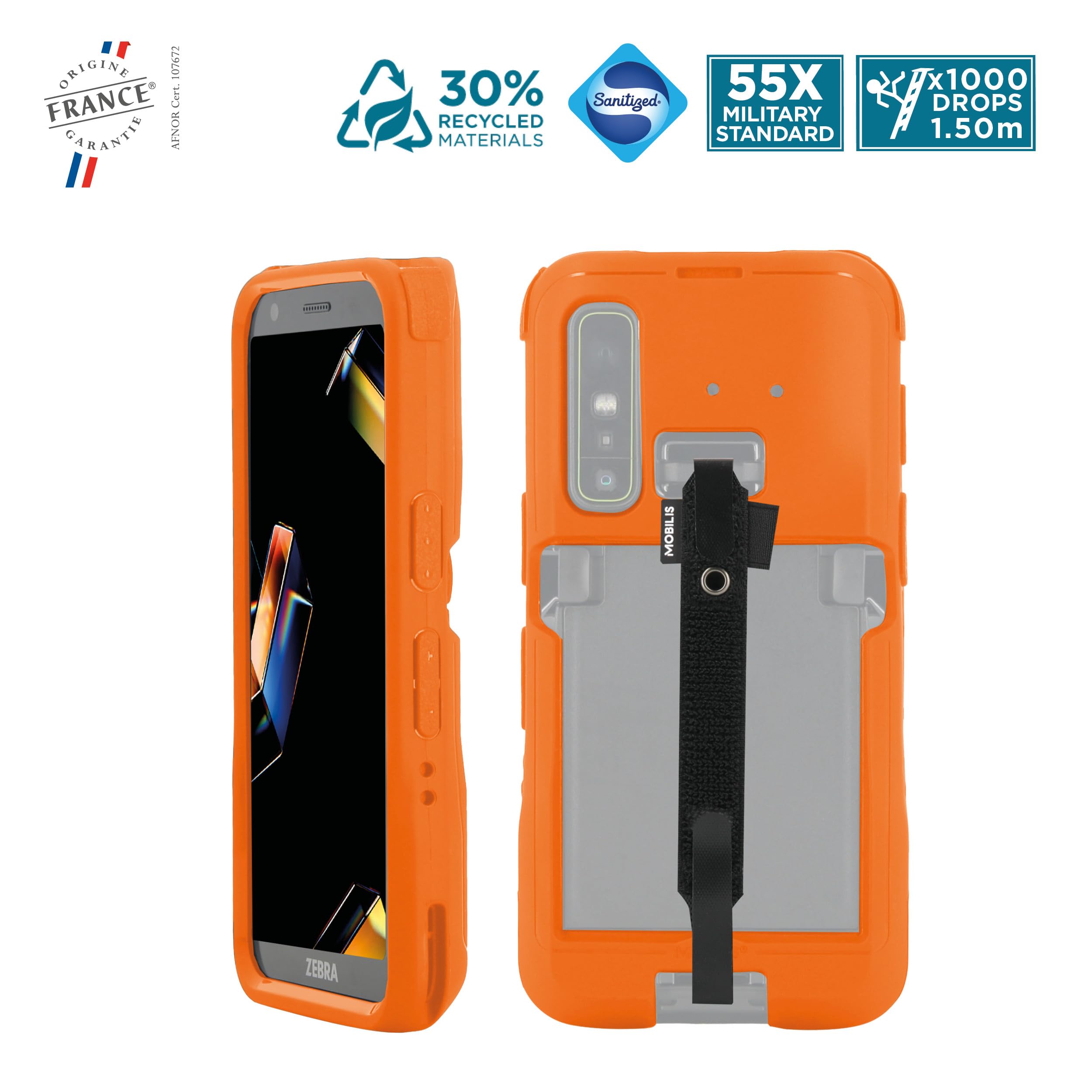 Mobilis PROTECH Schutzhülle Zebra TC501 Neonorange