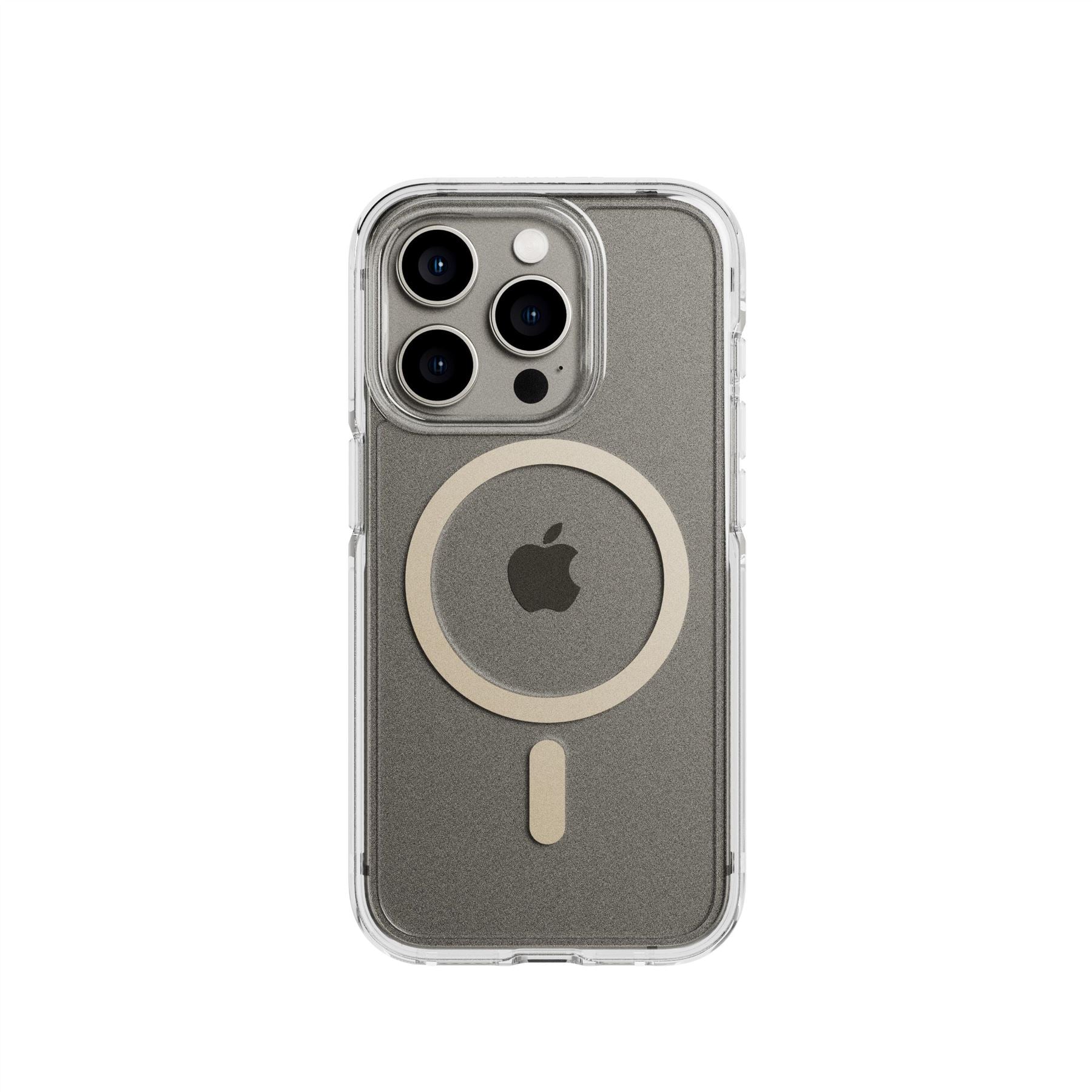 Tech21 FlexQuartz iPhone 15 Pro Hülle Gold Transparent MagSafe