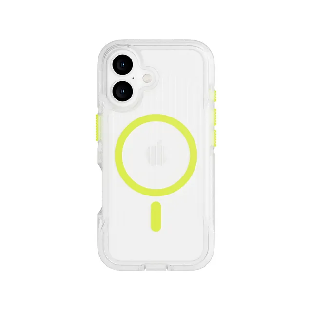 Tech21 FlexPro iPhone 16 Hülle MagSafe Neon Green Glow