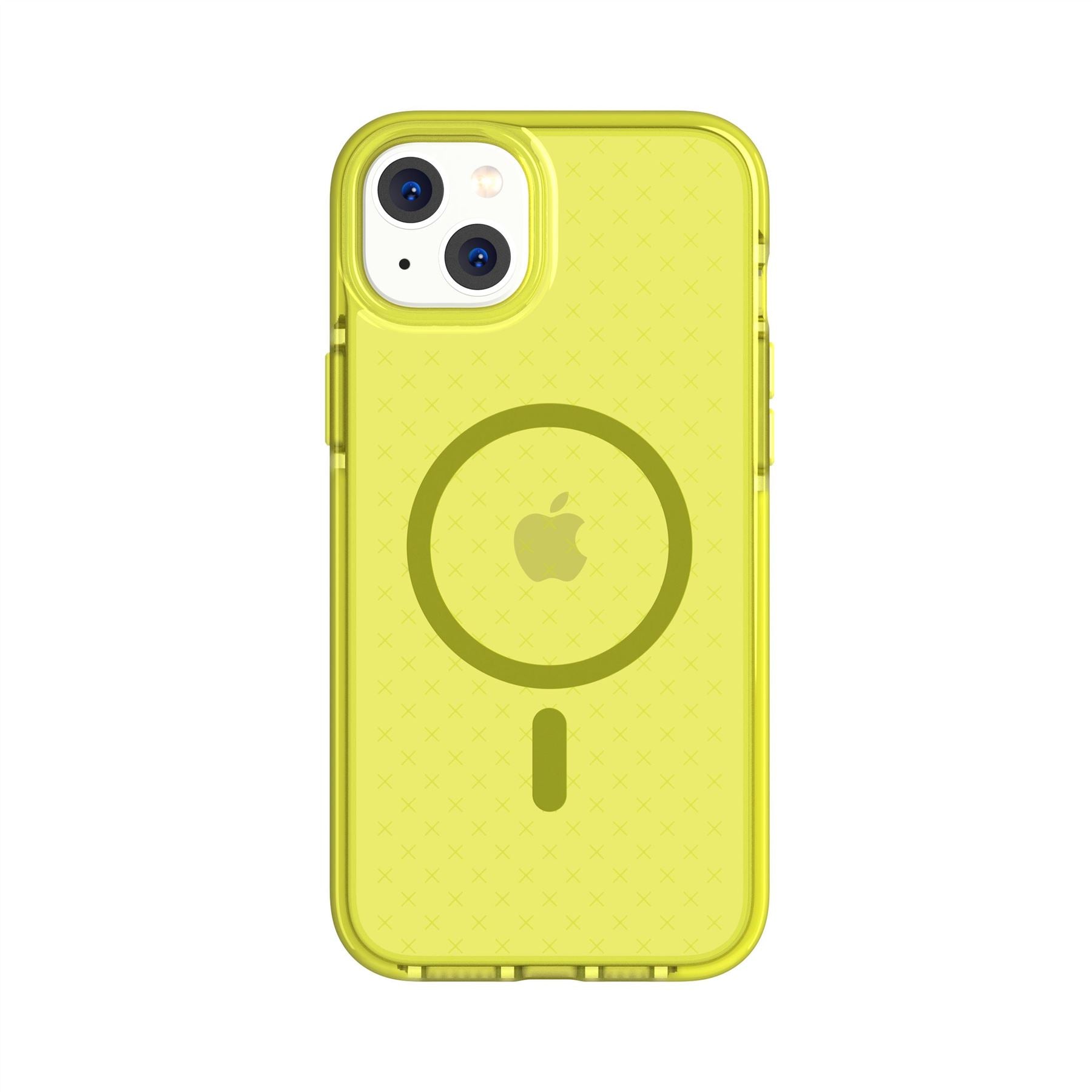 Tech21 EvoCheck iPhone 14 Plus Hülle MagSafe Acid Yellow