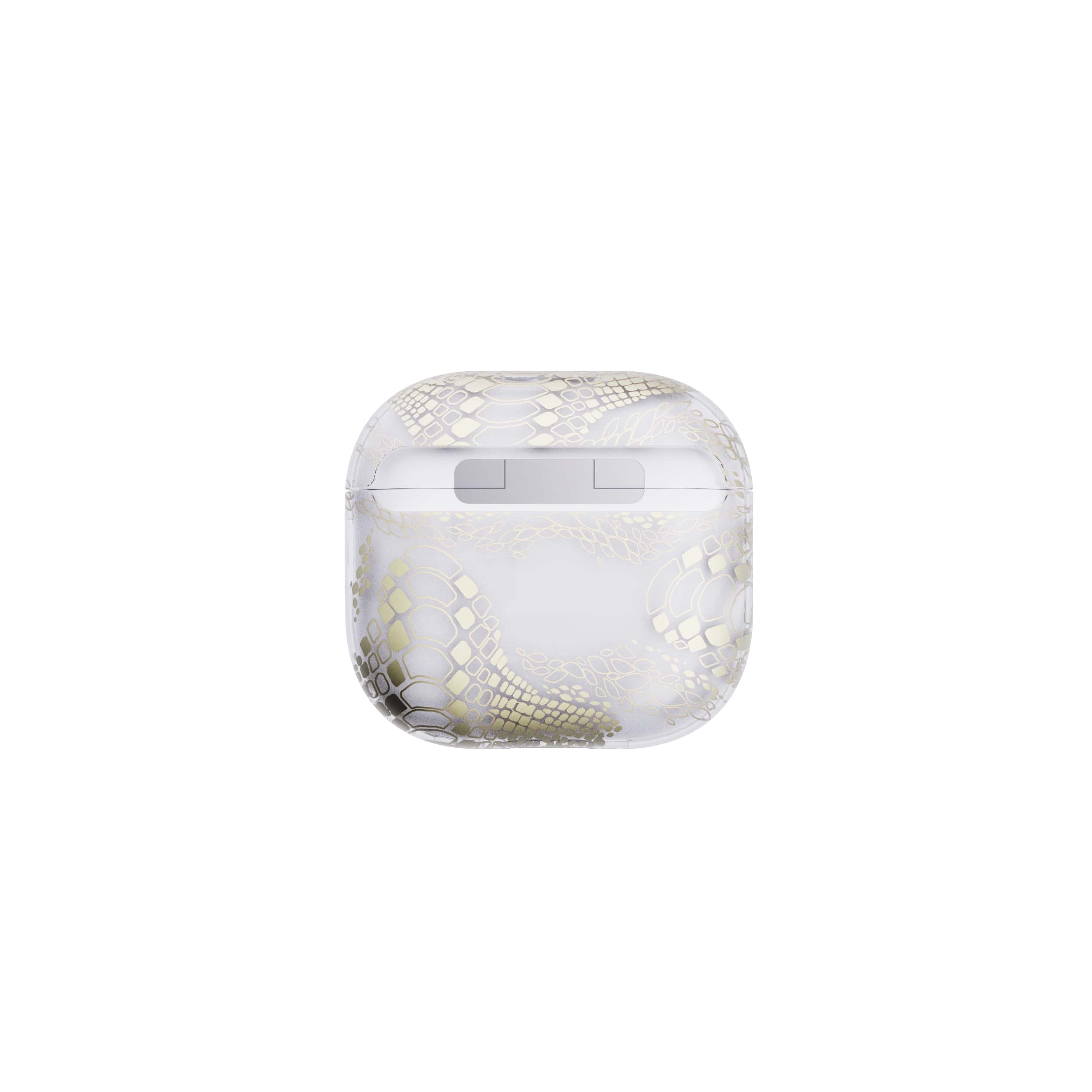 Tech21 EvoArt AirPods 4 Hülle Lunar Gold Schlaufe Bio