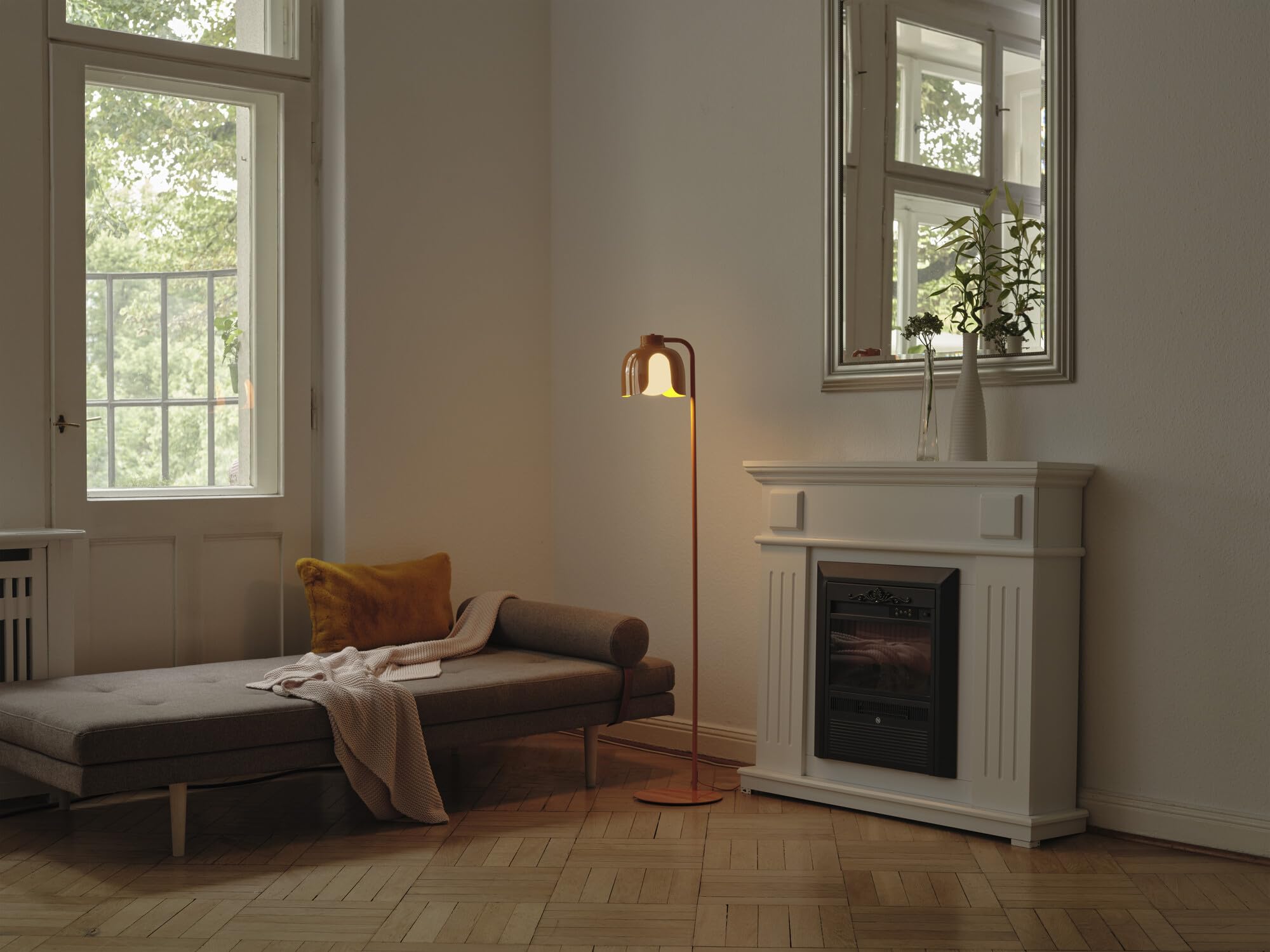 ams OSRAM Decor Corolle Floor Stehleuchte E27 orange Retro