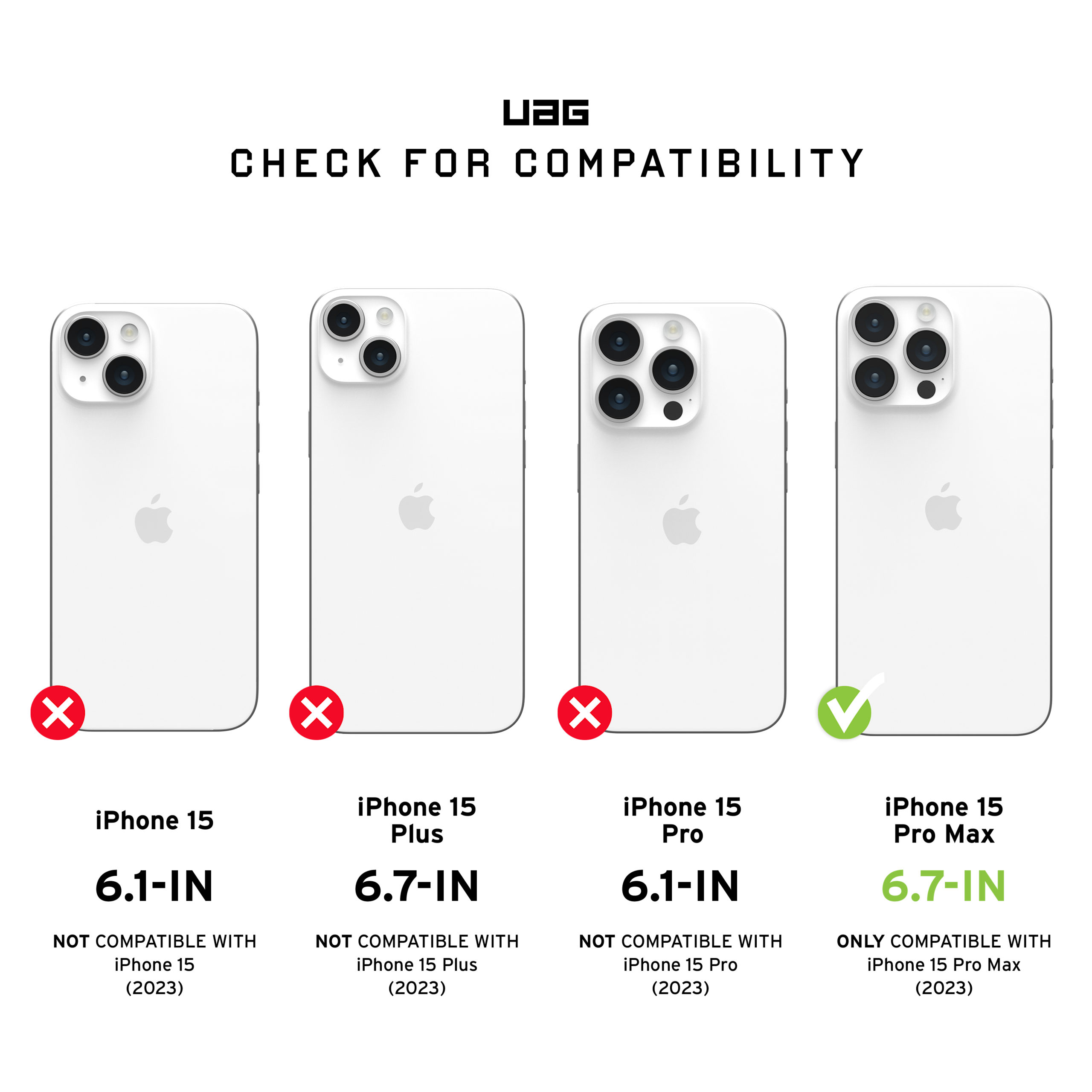 UAG Standard Issue Blickschutzfolie iPhone 15 Pro Max abnehmbar
