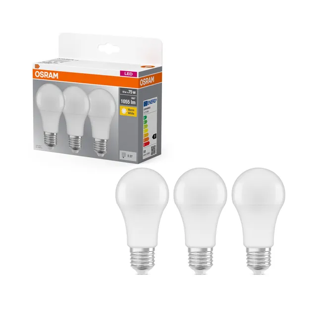 OSRAM SMART+ Base Classic A 75 LED-Birne E27 warmweiß matt