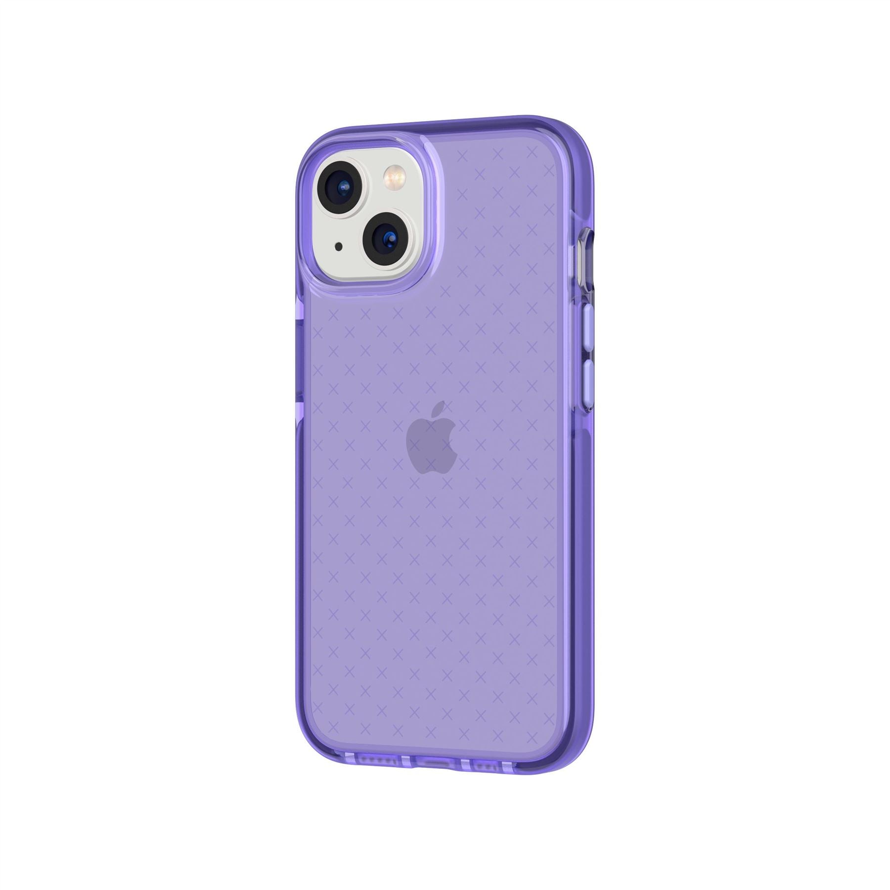 Tech21 EvoCheck iPhone 13/14/15/16e Hülle Lila transparent