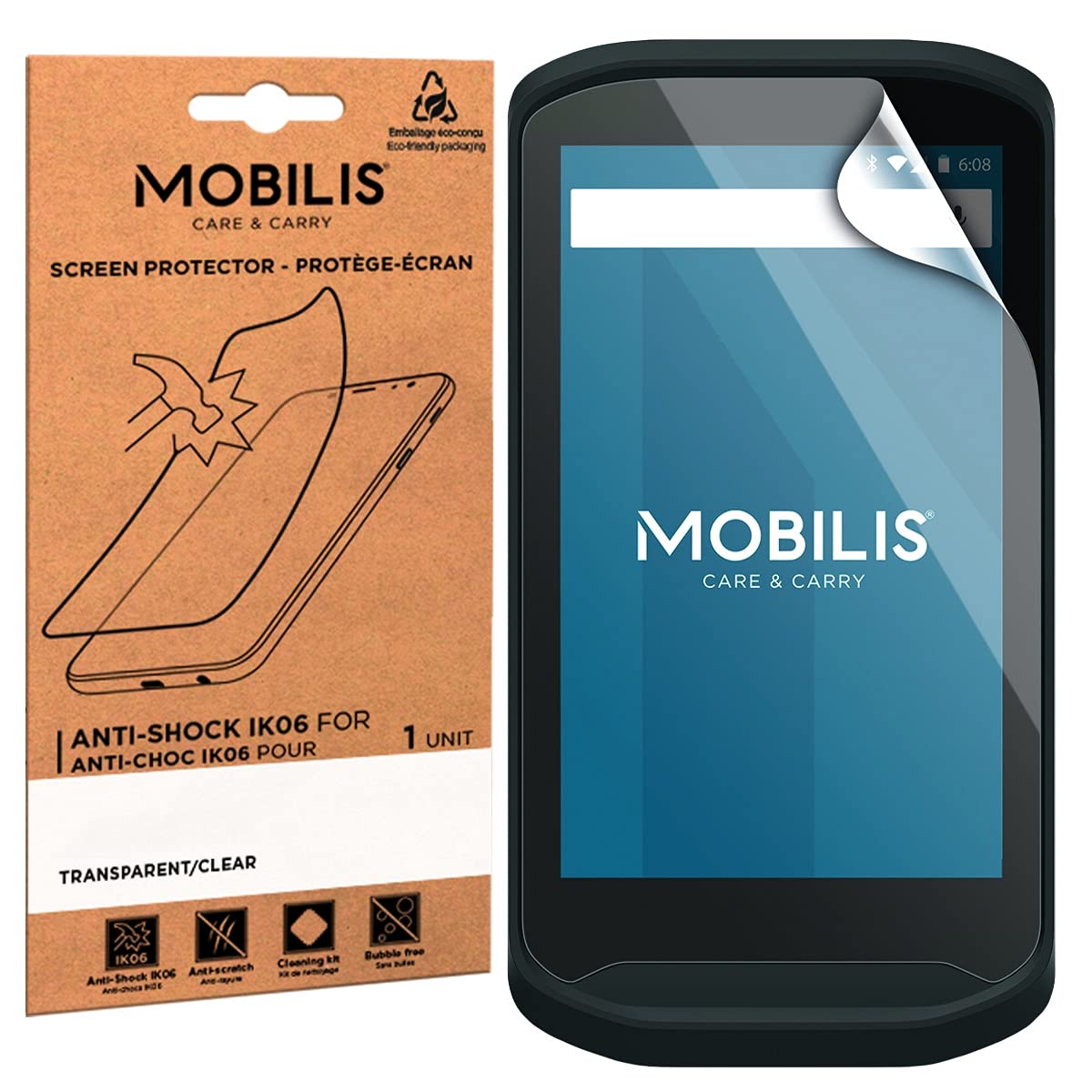 Mobilis Displayschutzfolie Zebra TC21 TC26 IK06 5H