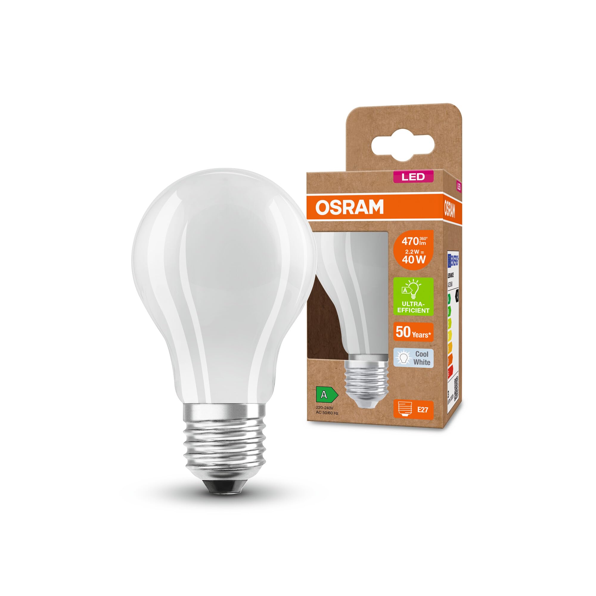 ams OSRAM SMART+ Classic A 40 LED E27 matt 6er-Pack