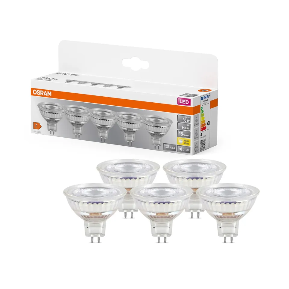OSRAM SMART+ Base MR16 LED-Spot GU5.3 warmweiß 5er-Pack