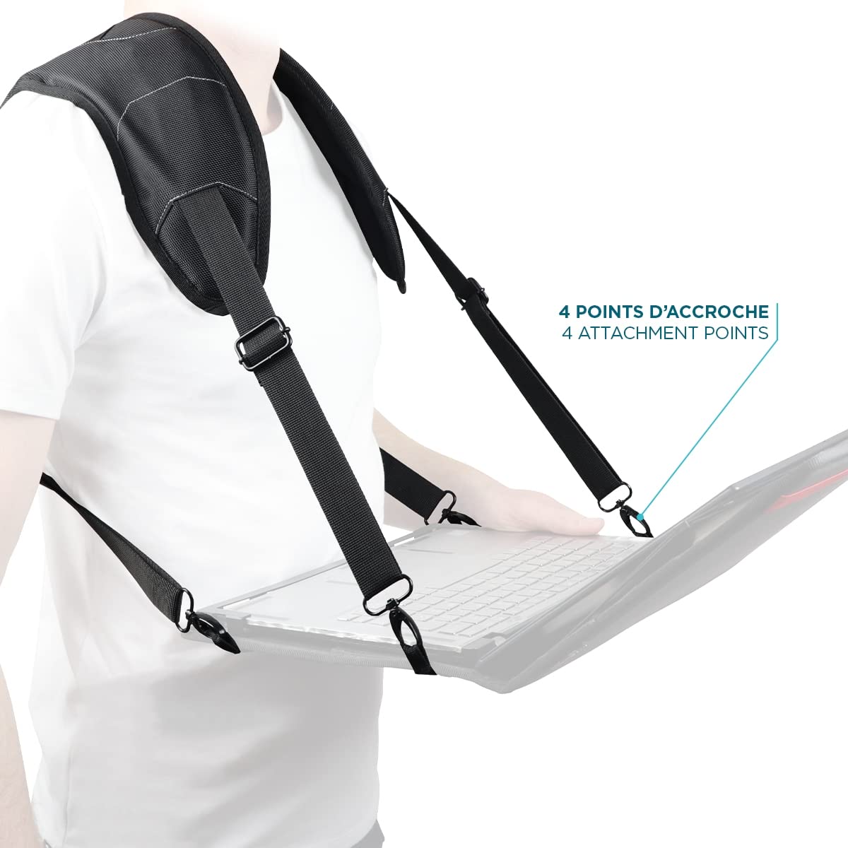 MOBILIS Tragegurt Laptop Tablet 4-Punkt 100-140 cm