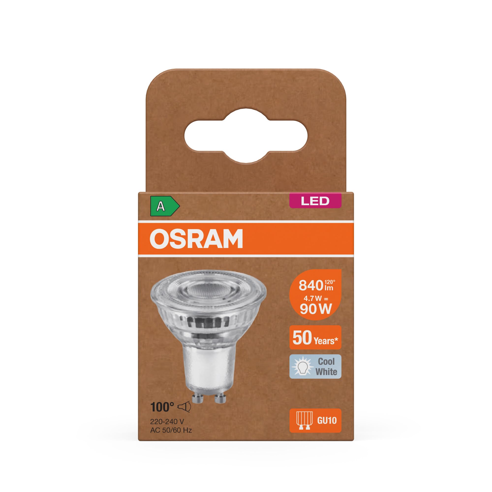 OSRAM SMART+ LED PAR16 90W-Ersatz Spot GU10 Kaltweiß 100°