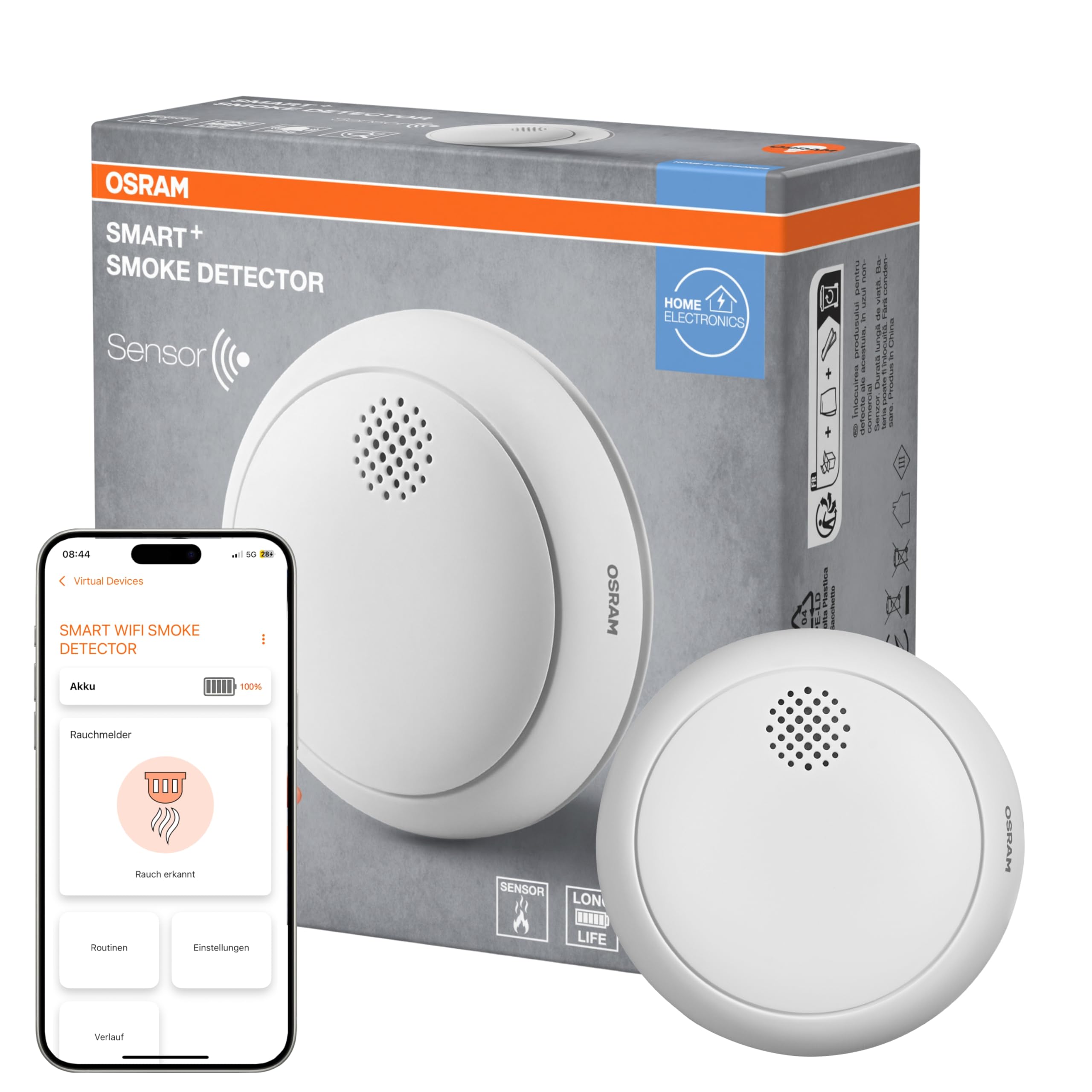 OSRAM SMART+ WLAN Rauchmelder weiß 86 mm