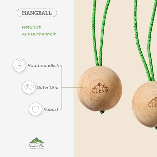 CLEVO Hangball Kletterkugeln Holz Griffkraft-Trainer Boulder