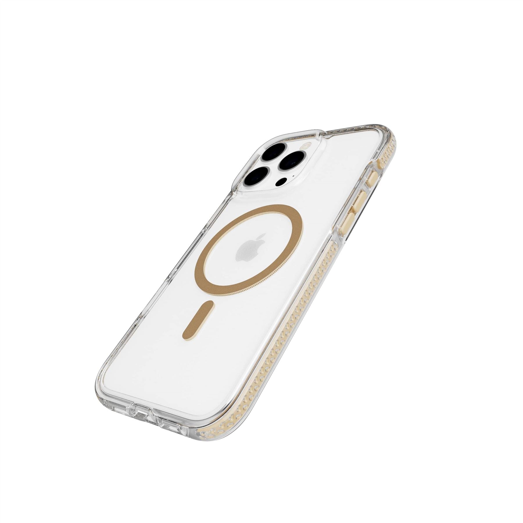 Tech21 EvoCrystal iPhone 16 Pro Max Handyhülle Gold klar MagSafe