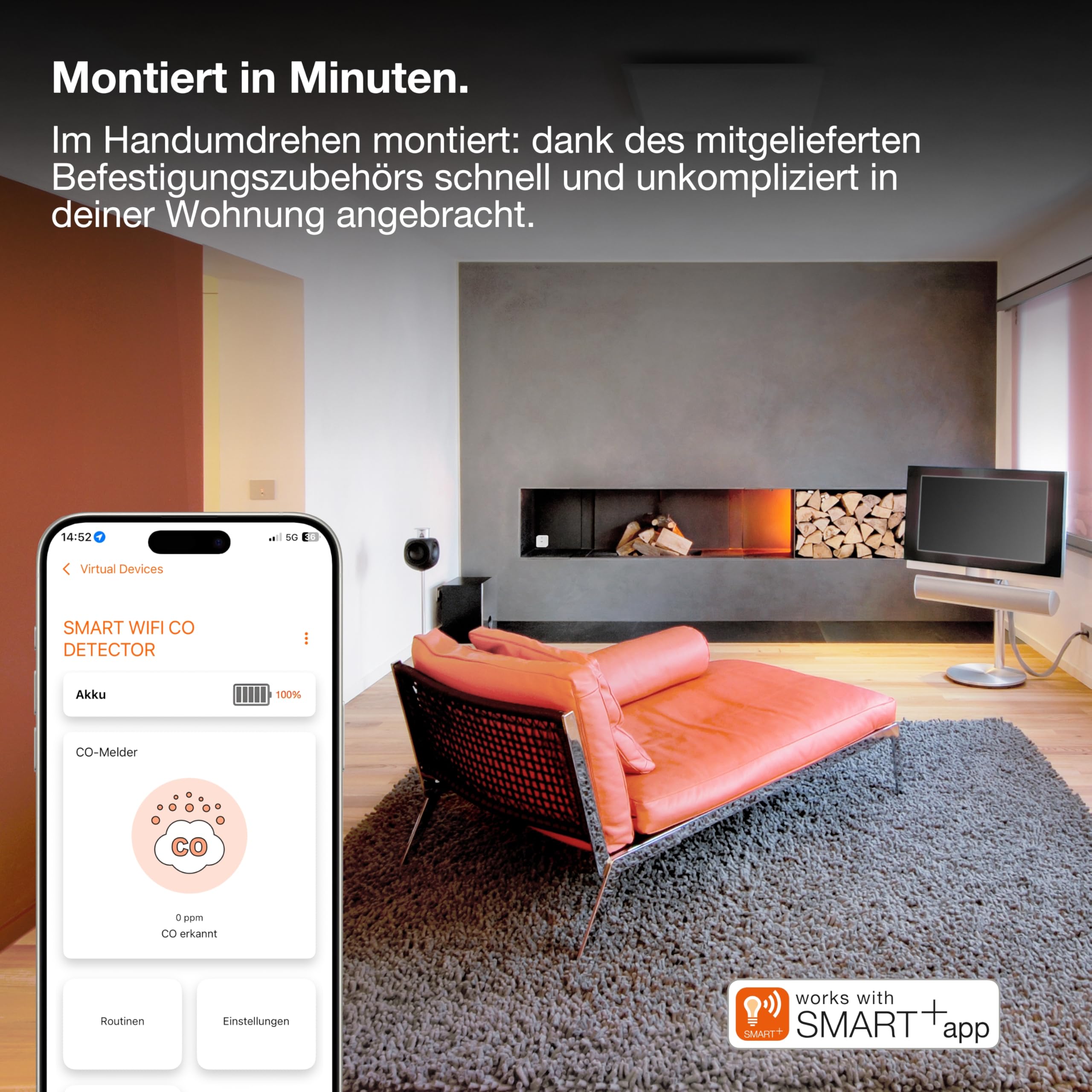 ams OSRAM SMART+ WiFi Kohlenmonoxidmelder weiß 1er-Pack
