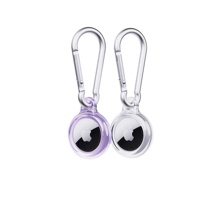 Tech21 EvoPop AirTag Hülle 2er Set Diamond Dust Clear