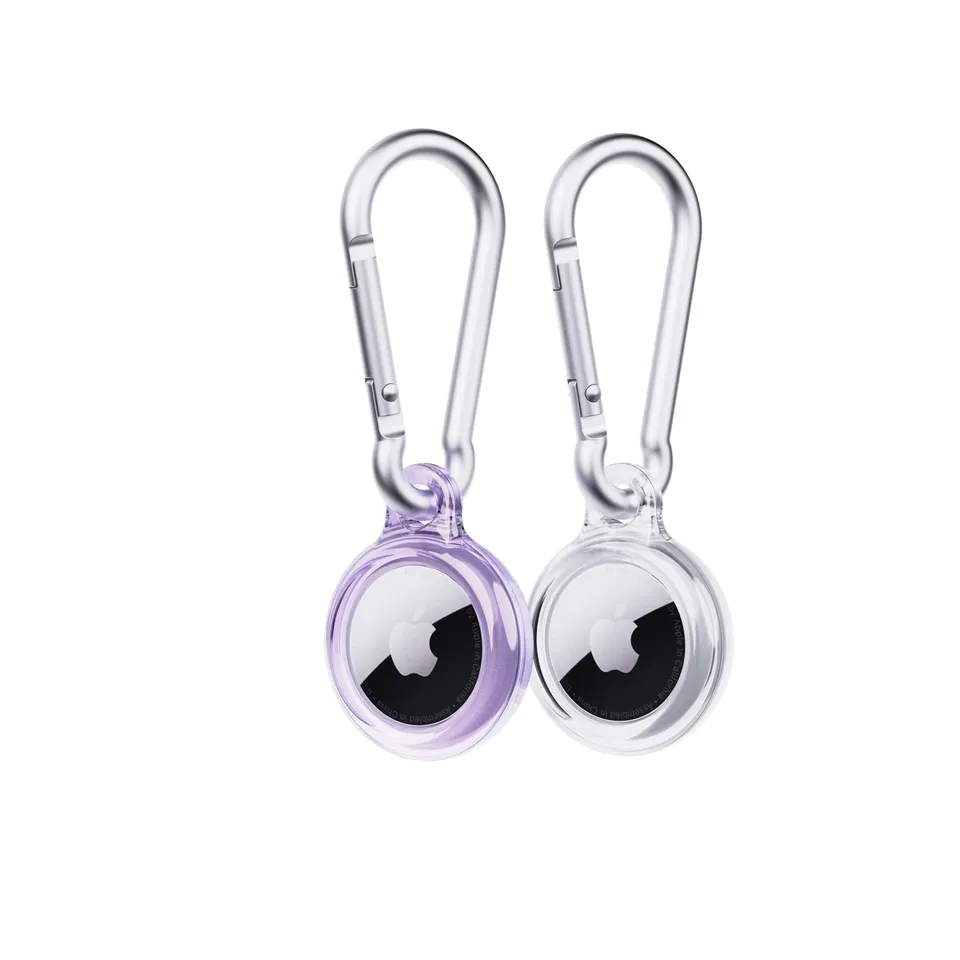 Tech21 EvoPop AirTag Hülle 2er Set Diamond Dust Clear