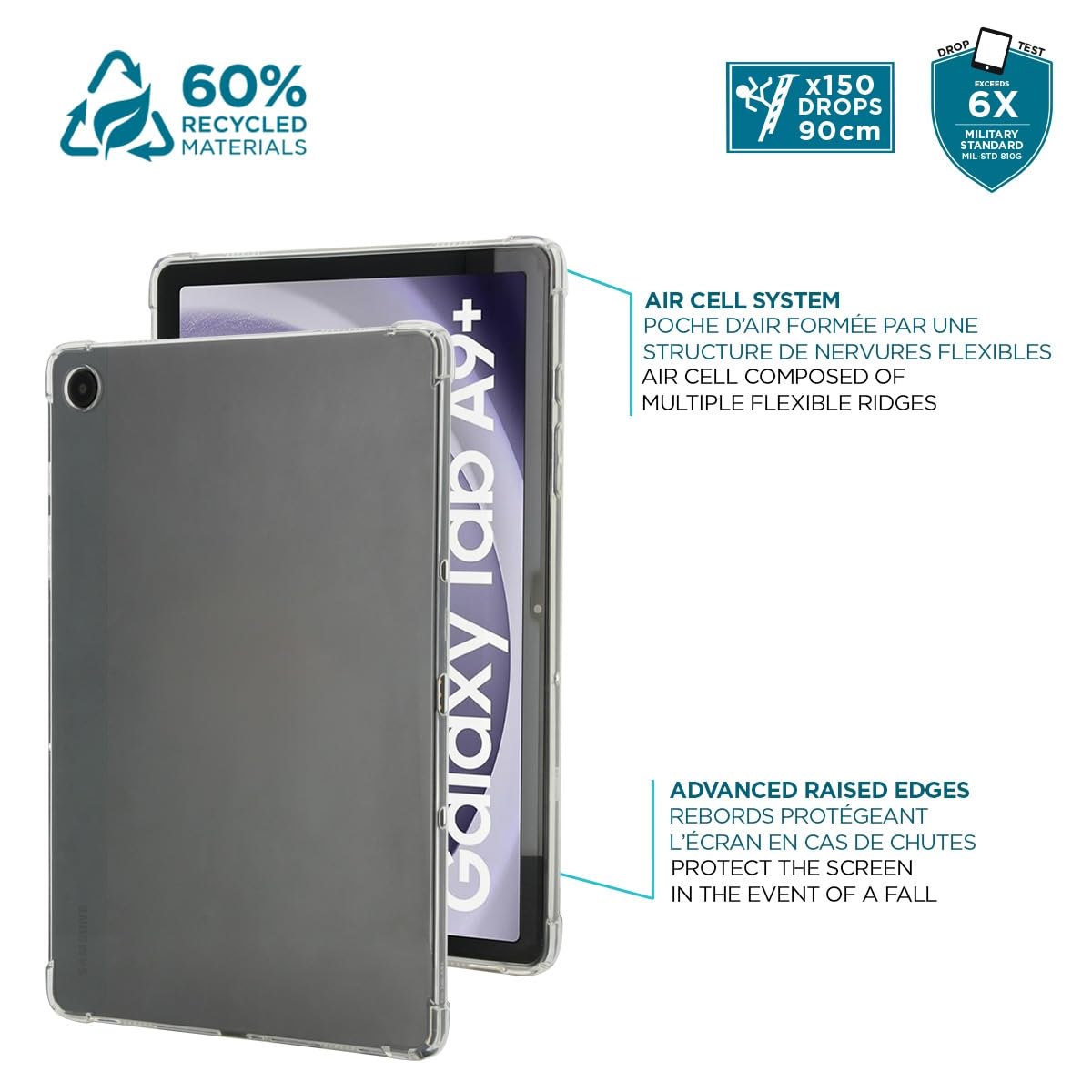 Mobilis R Series Galaxy Tab A9+ 11" Cover schwarz robust