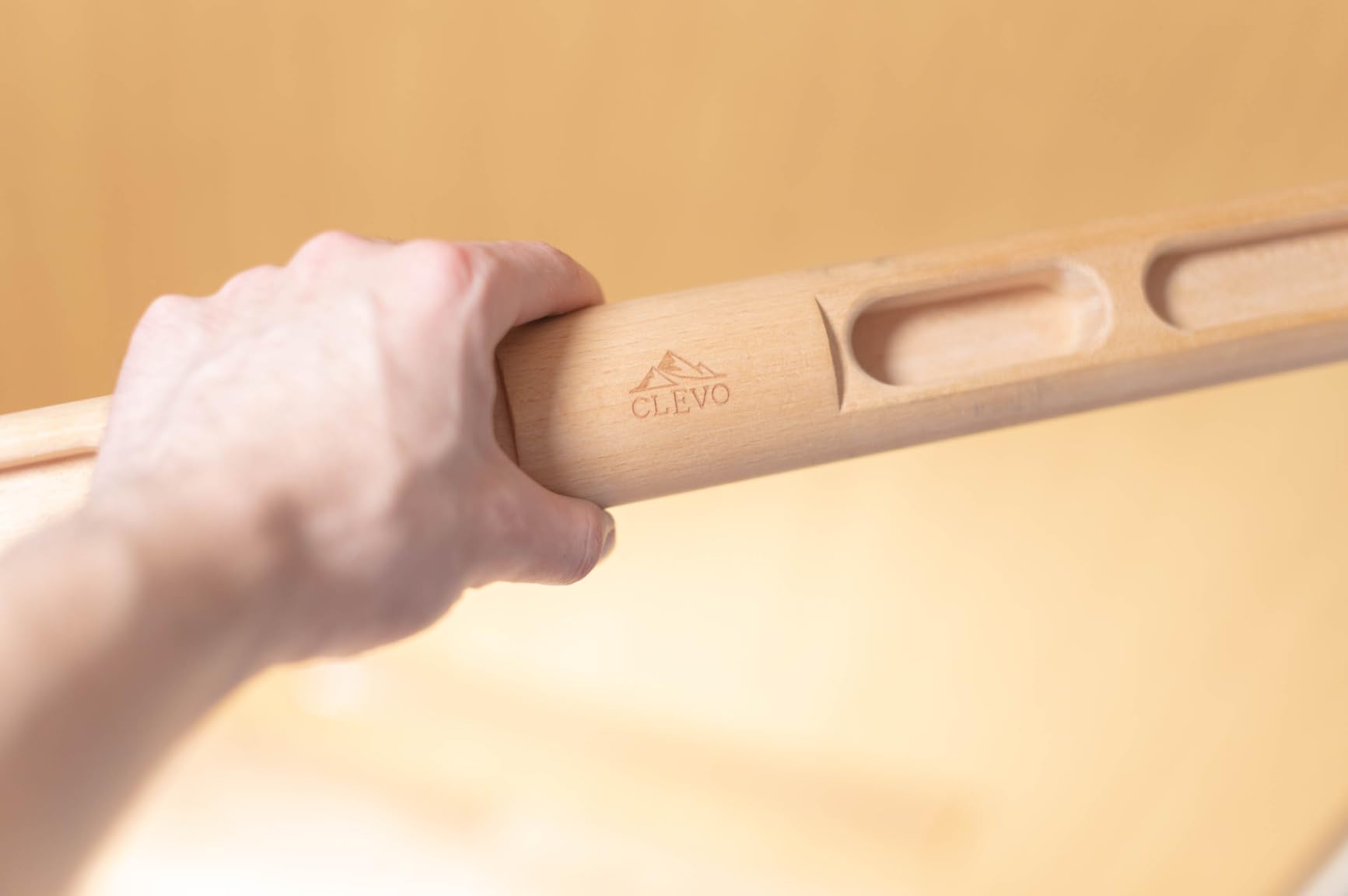 Clevo Fingerboard Slim Hangboard Holz mobil Seilaufhängung