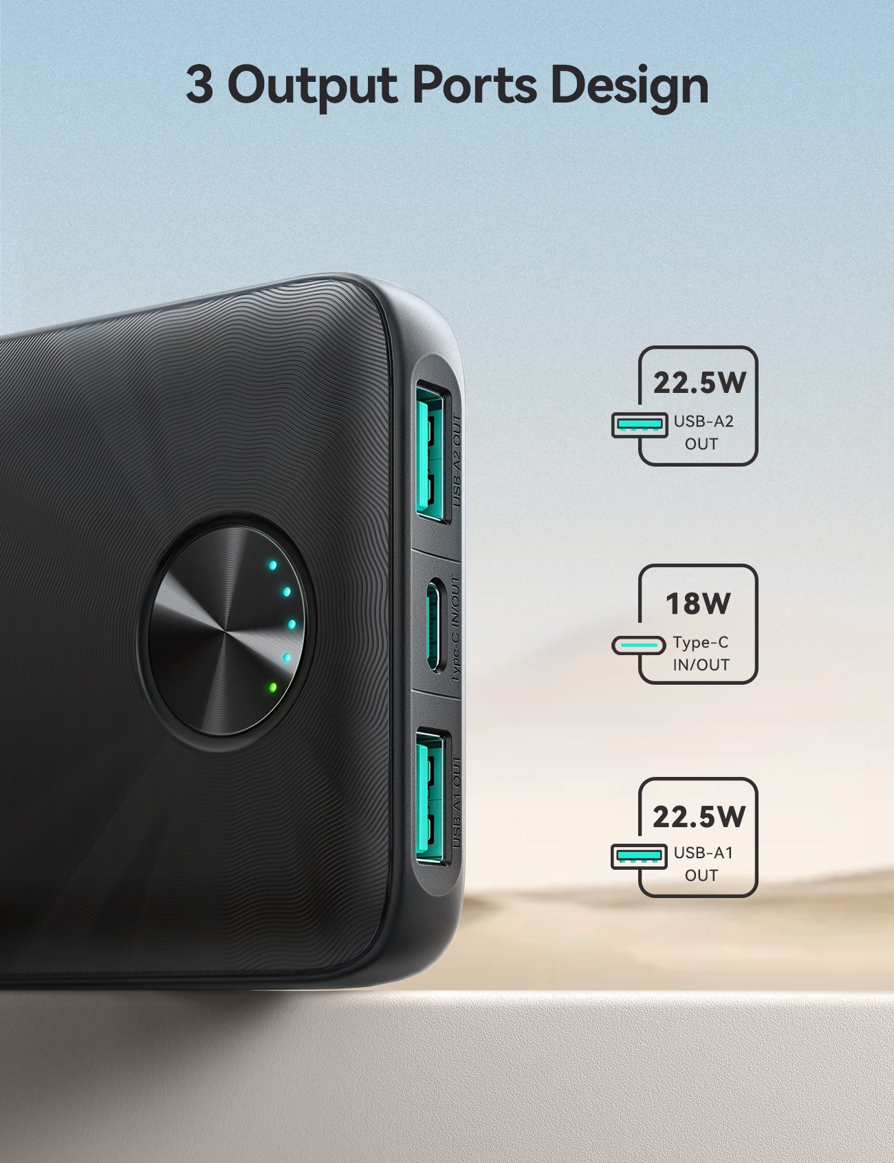 JOYROOM JR-PBF15 Powerbank 10000mAh 22.5W Schwarz