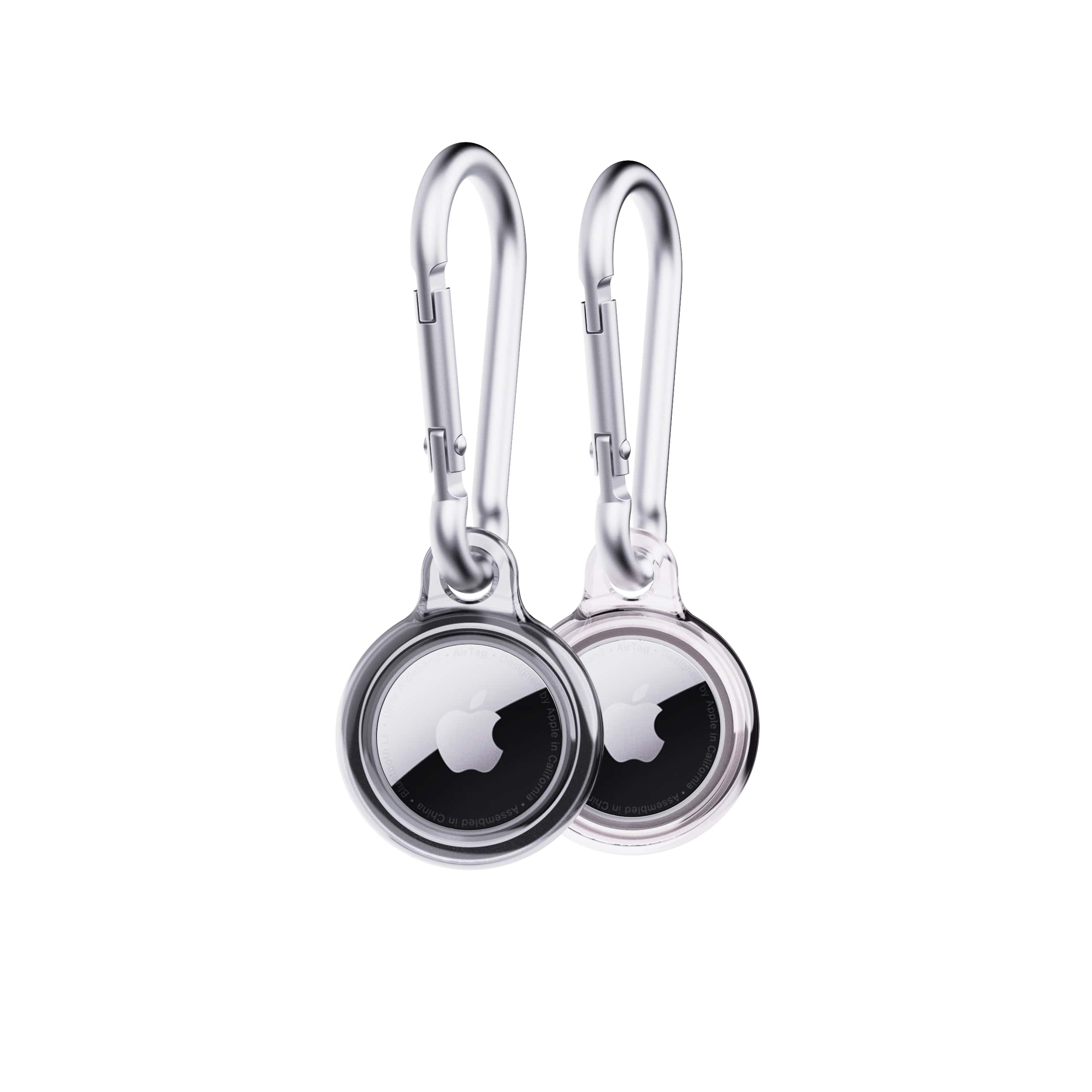Tech21 EvoPop AirTag Hülle 2er Space Grey Clear
