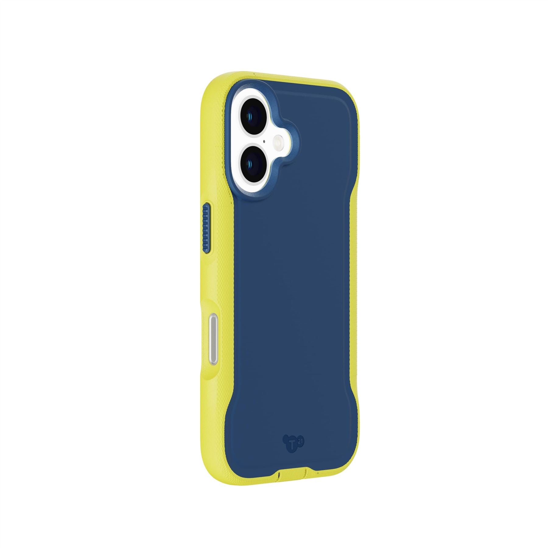 Tech21 EvoPro iPhone 16 Hülle Navy/Yellow Robust