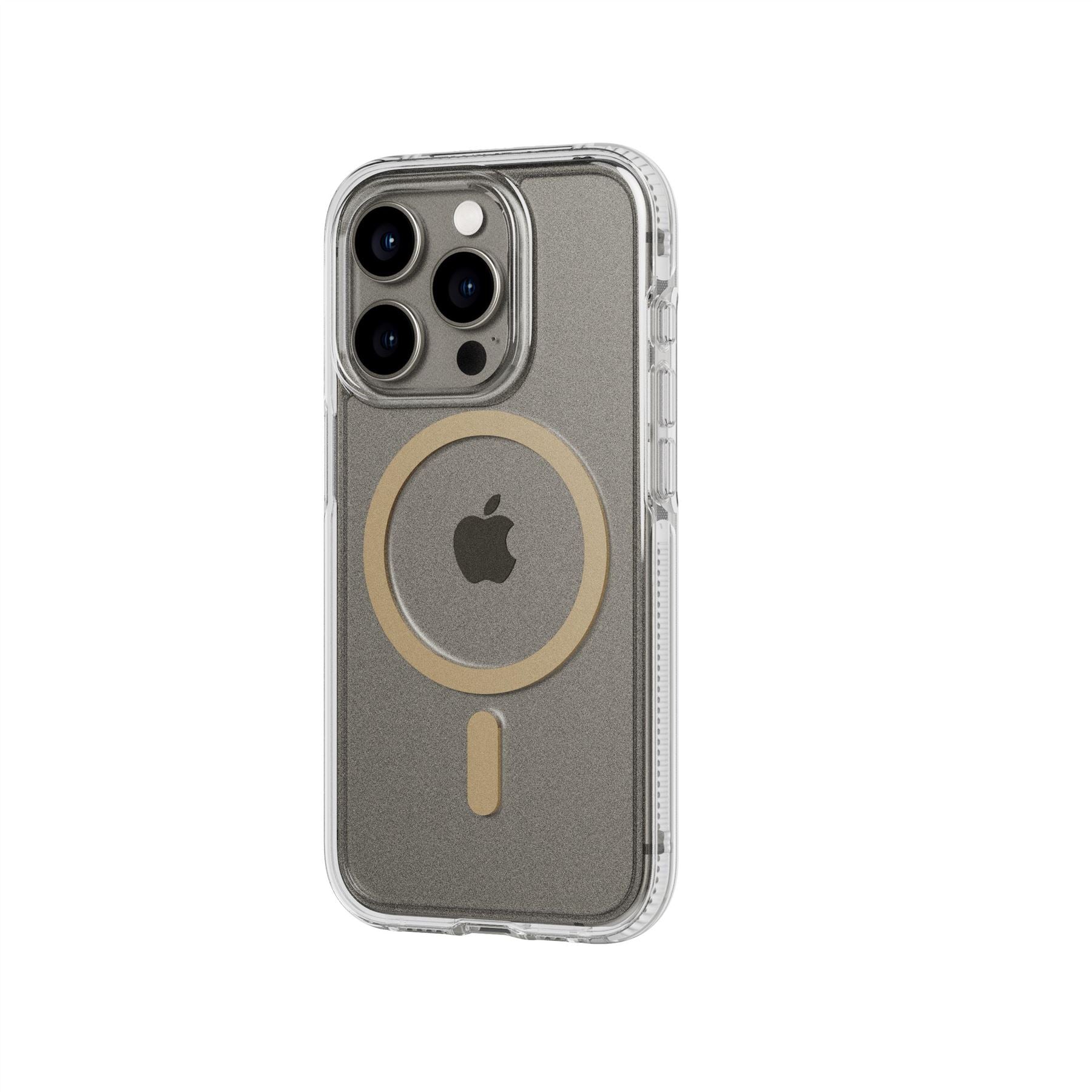 Tech21 FlexQuartz iPhone 15 Pro Hülle Gold Transparent MagSafe