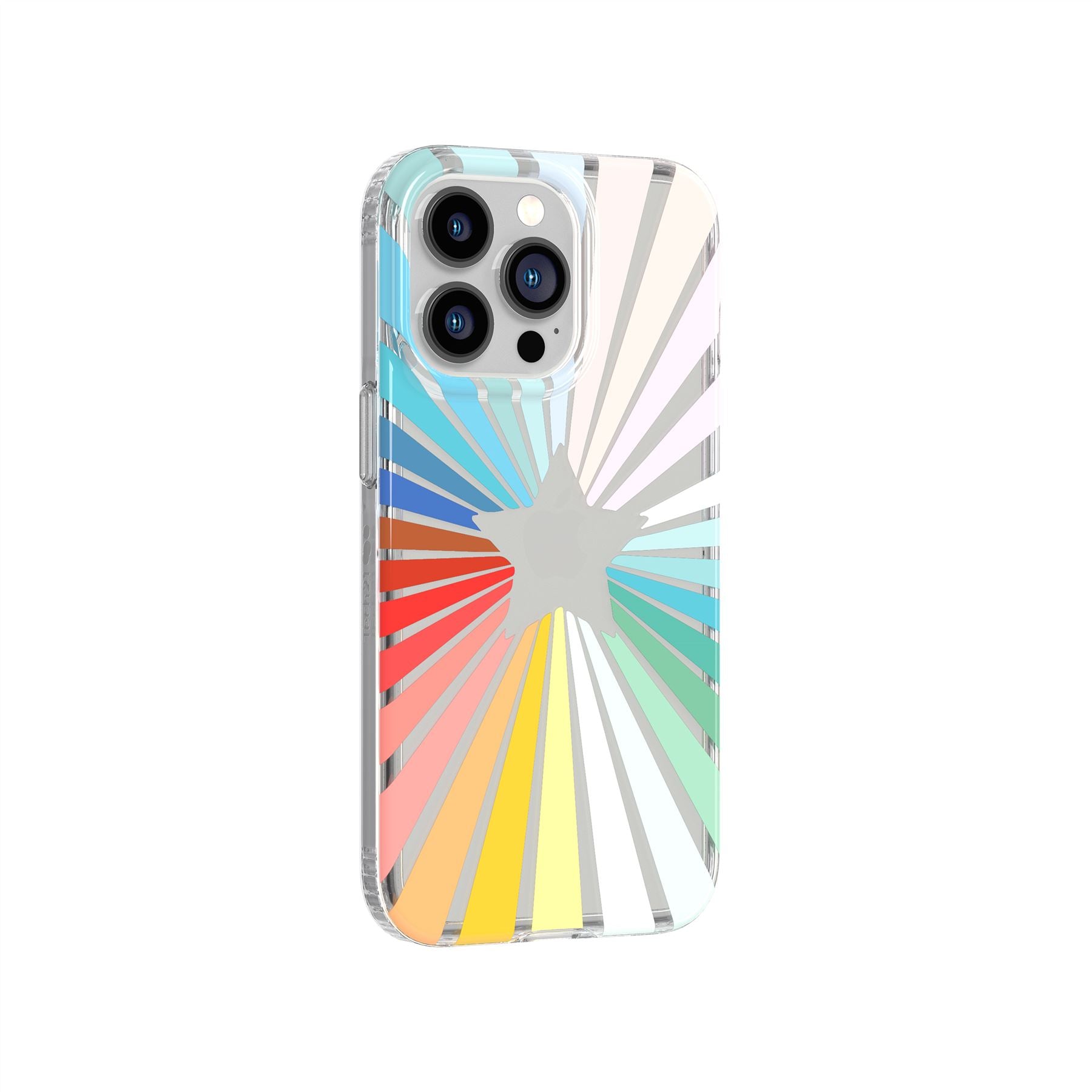 Tech21 EvoArt iPhone 13 Pro Hülle Rainbow Sunburst