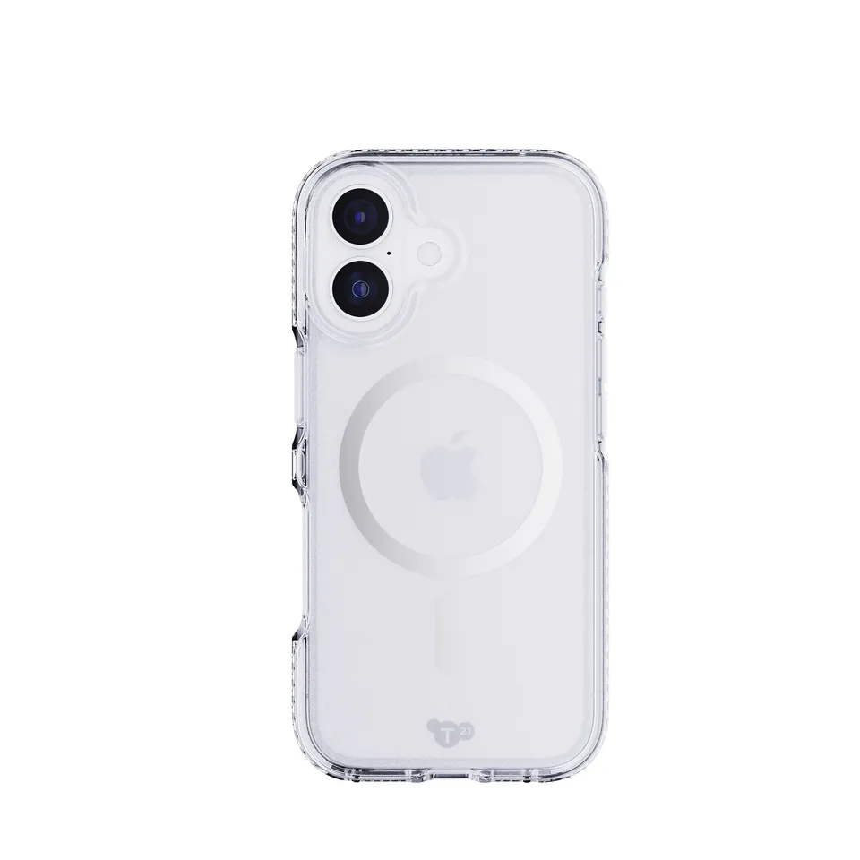 Tech21 EvoCrystal iPhone 17 Hülle Metallic Silver MagSafe