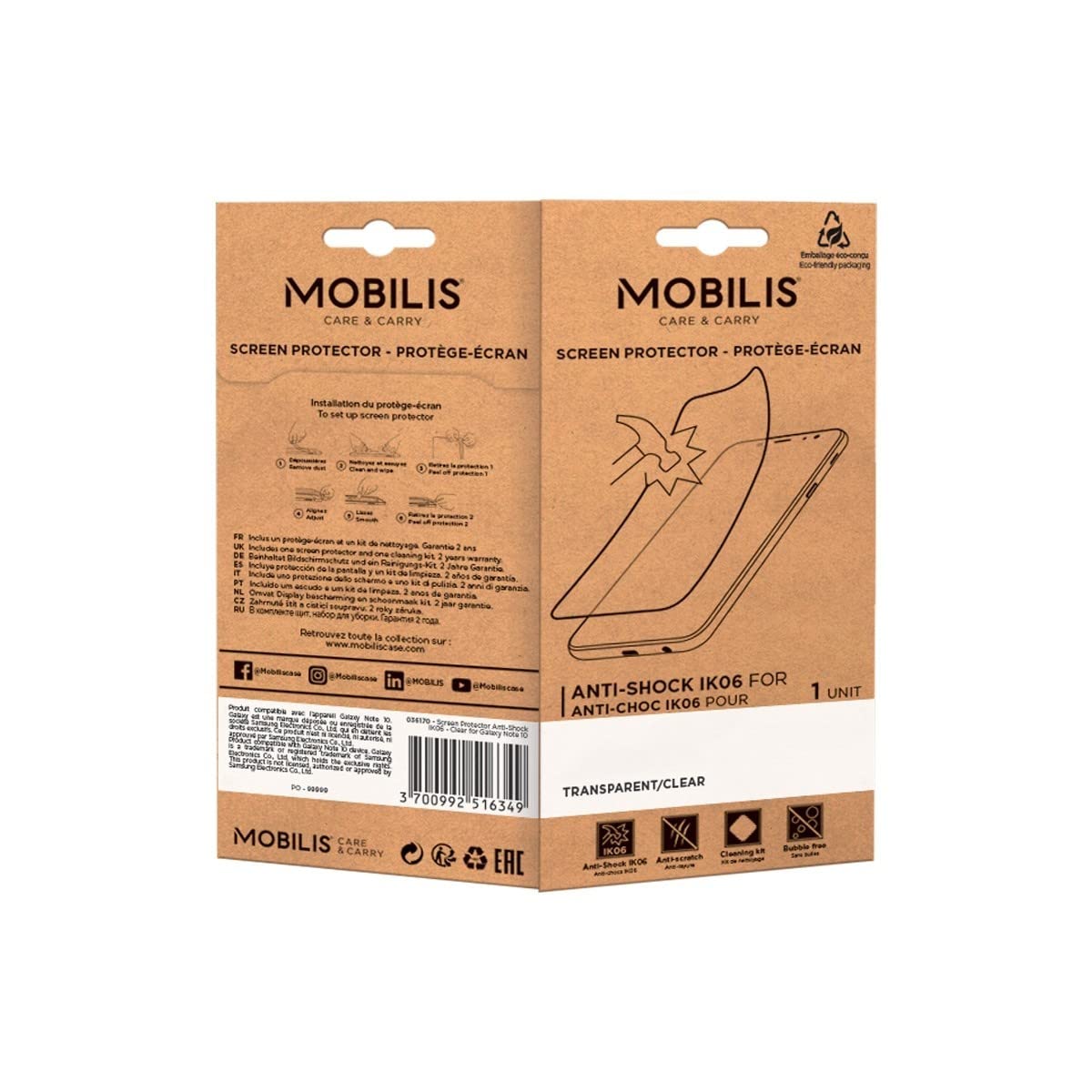 Mobilis Anti-Shock IK06 Displayschutz Galaxy XCover 5