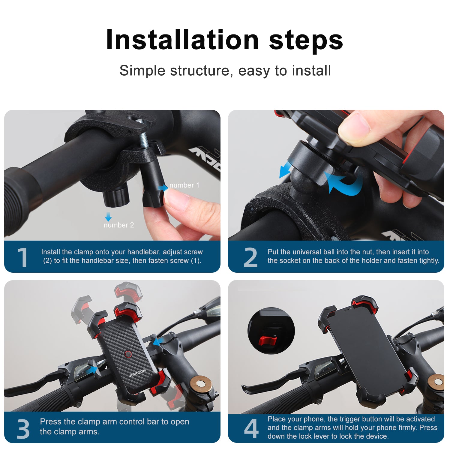 JOYROOM Phone Holders JR-ZS288 Handyhalterung Fahrrad 360°