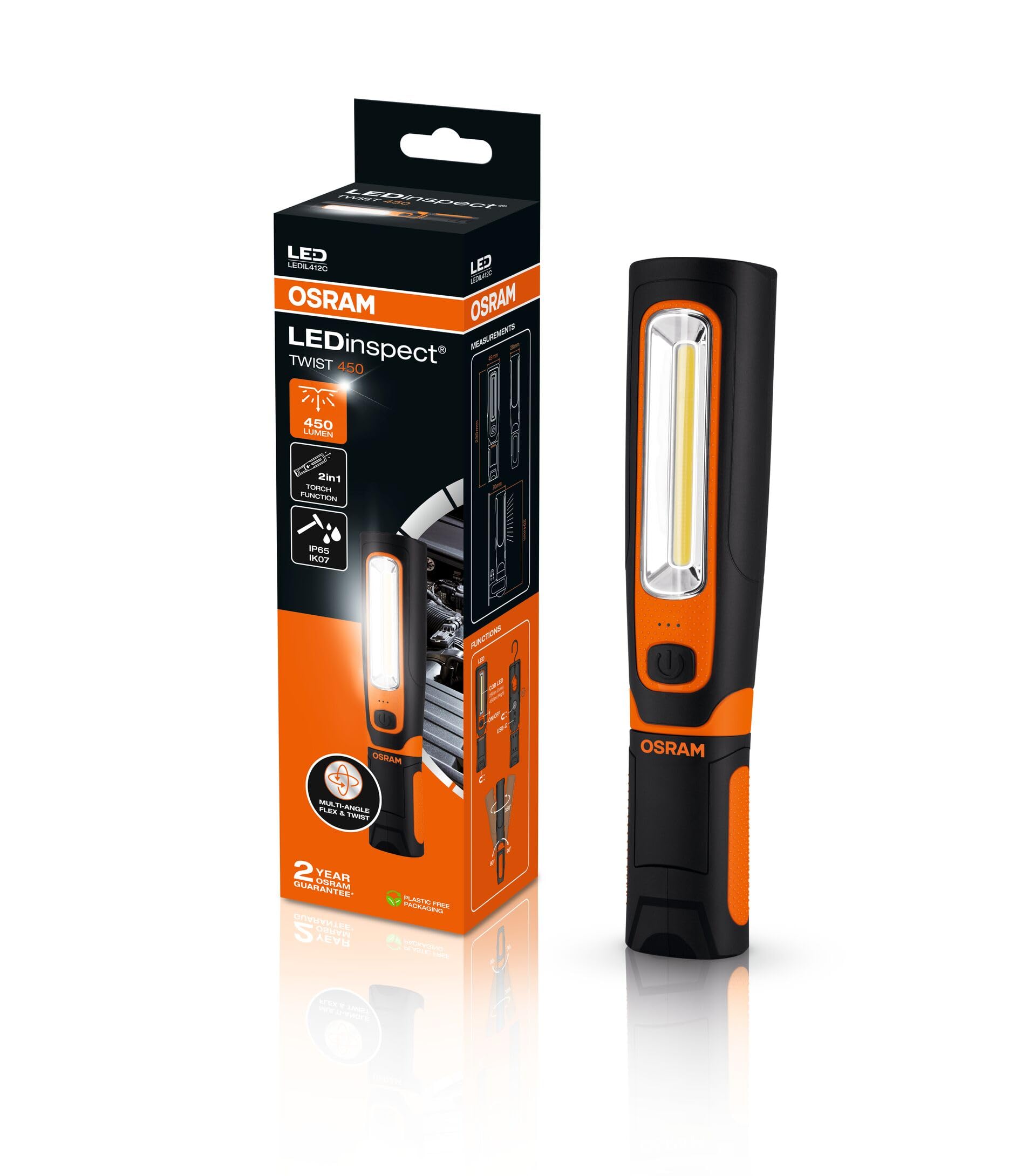 OSRAM LEDinspect SLIM MAX 1000 Inspektionsleuchte Orange