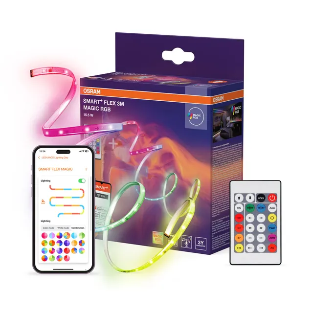 ams OSRAM SMART+ Wifi Flex LED-Streifen 3m RGB dimmbar