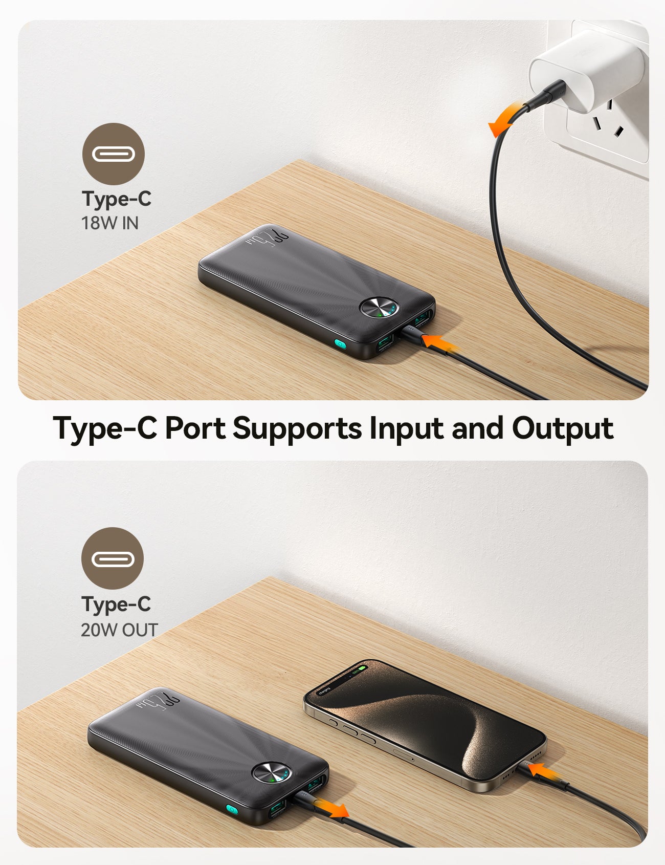 JOYROOM JR-PBF15 Powerbank 10000mAh 22.5W Schwarz