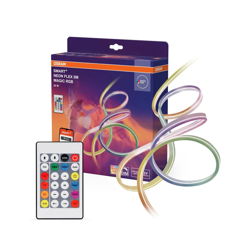 ams OSRAM Smart WiFi Neon Flex LED-Streifen 5m RGB IP44 dimmbar