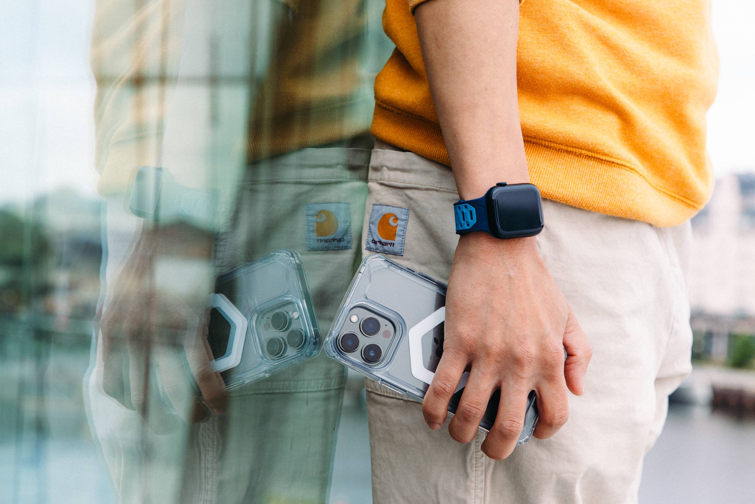 UAG Civilian Apple Watch Silikonarmband Schwarz Verstellbar