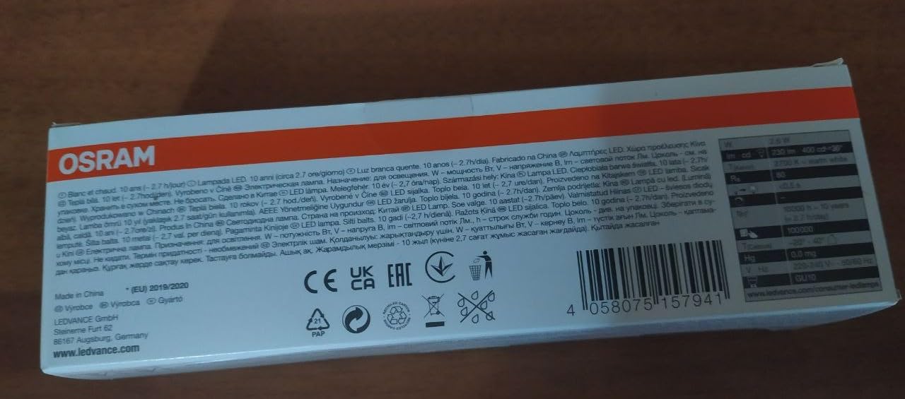 OSRAM SMART+ Base PAR16 LED-Spot GU10 warmweiß 5er-Pack