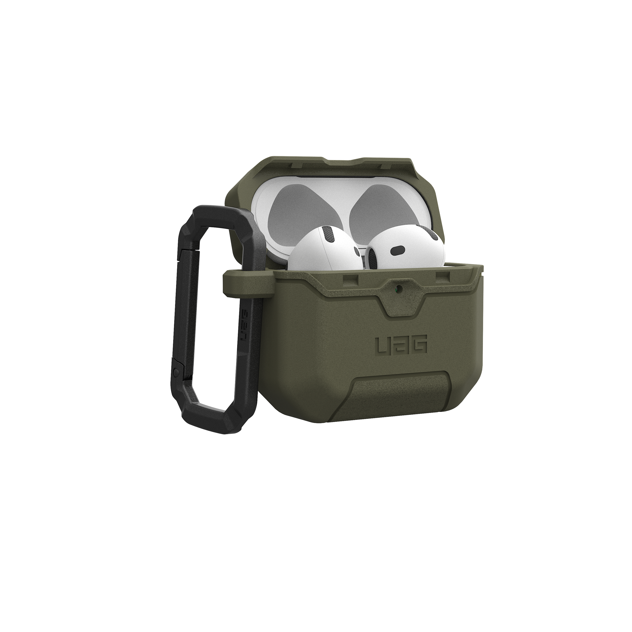 UAG Scout AirPods 4 Hülle TPU Schwarz Karabiner