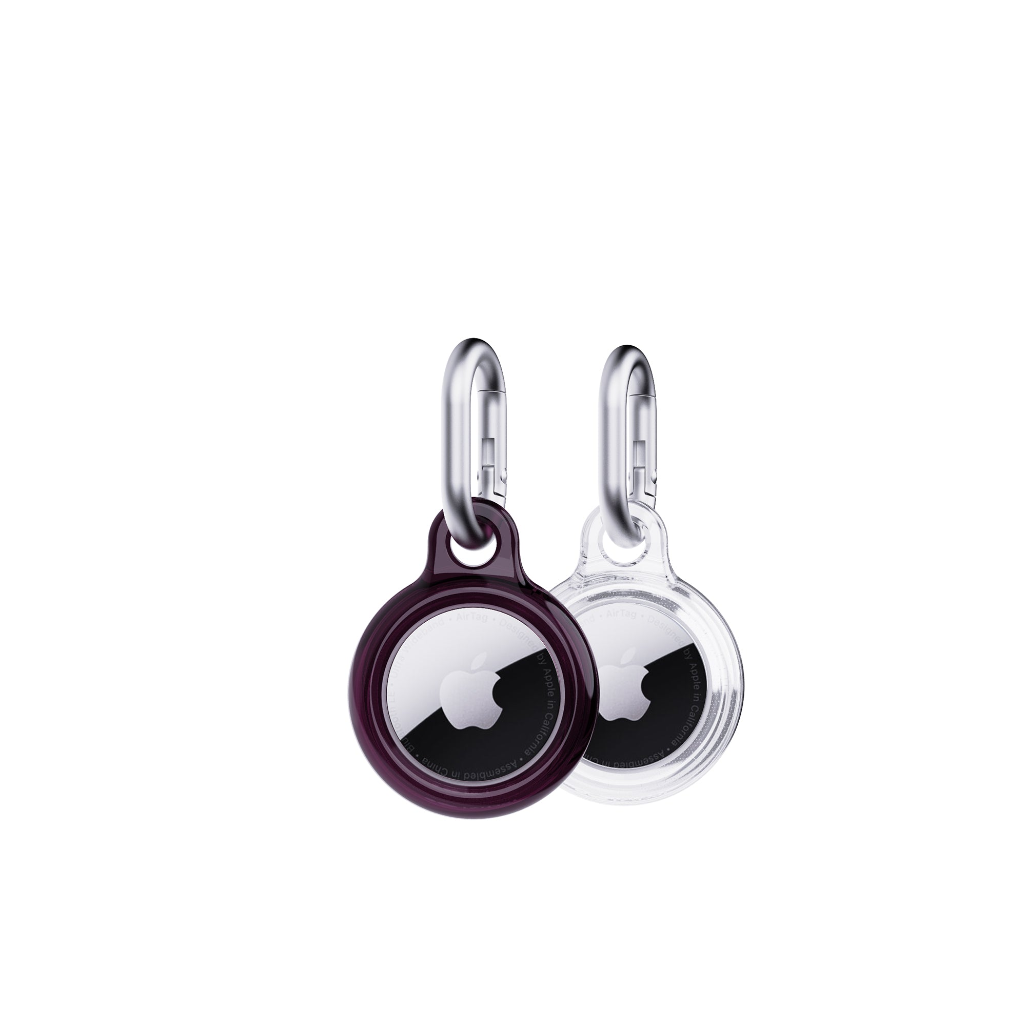 Tech21 EvoPop AirTag Anhänger 2er-Pack Cherry Lacquer & Clear