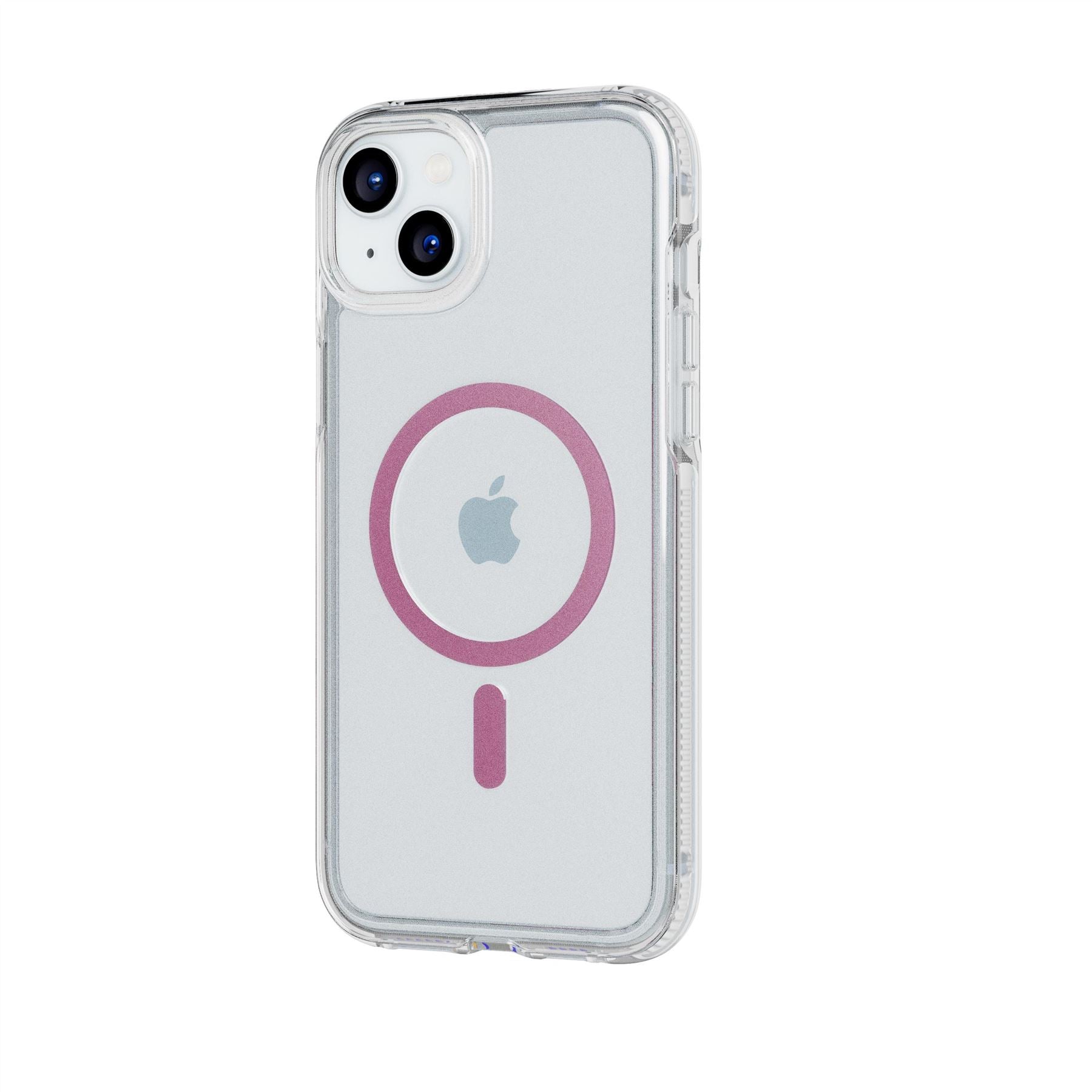Tech21 FlexQuartz iPhone 15 Plus Hülle Pink MagSafe klar
