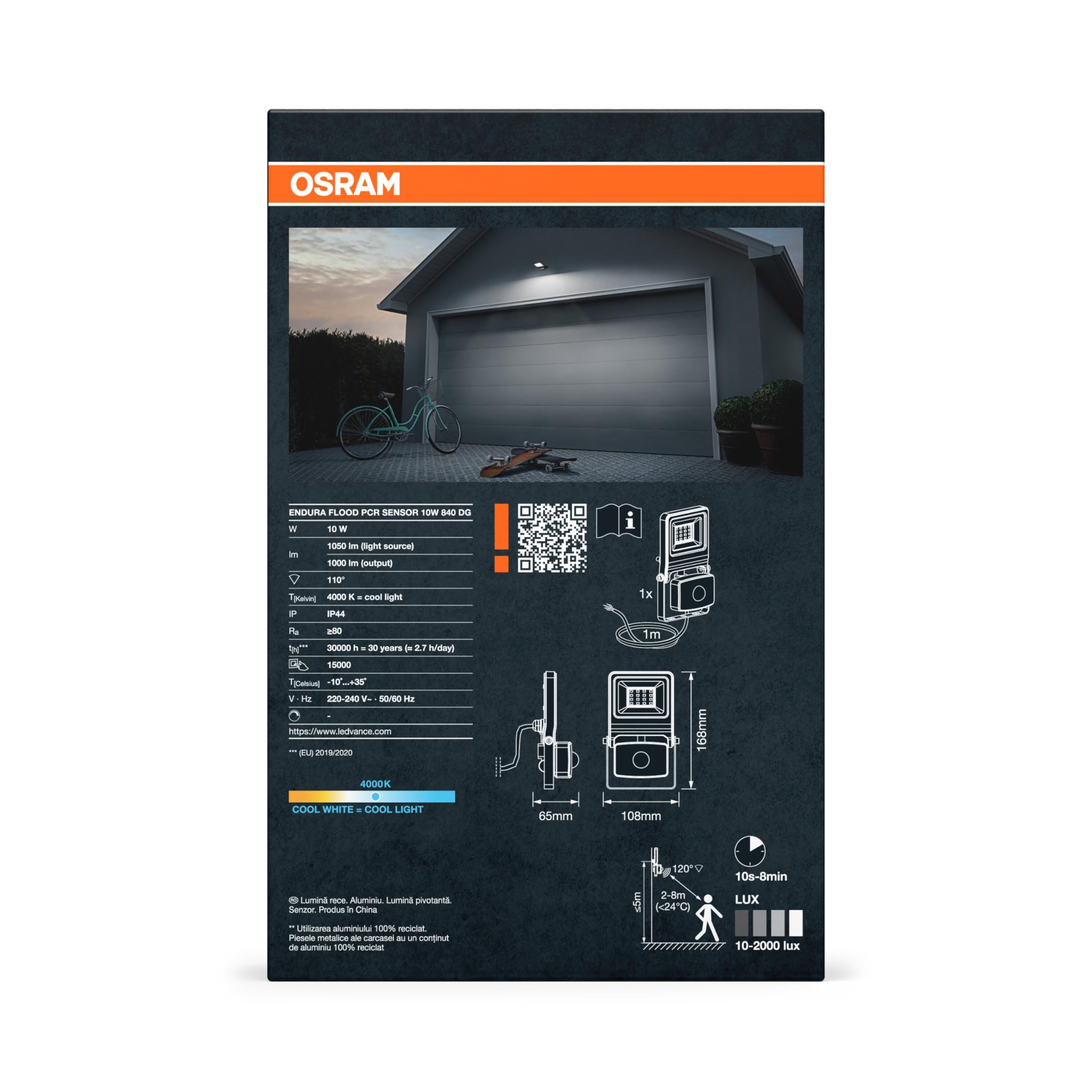 OSRAM SMART+ Endura Flood Fluter 10W 4000K dunkelgrau