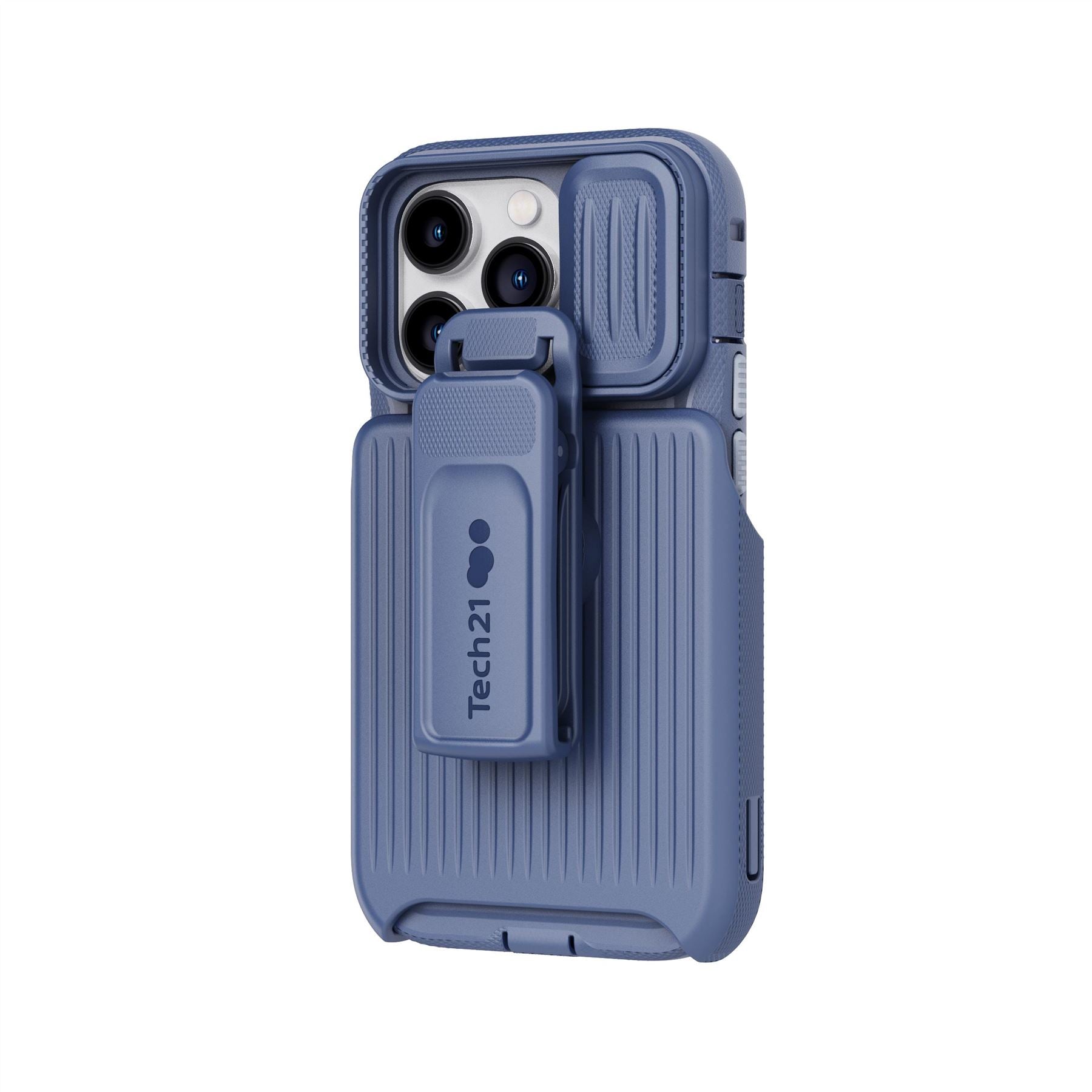 Tech21 EvoMax iPhone 14 Pro Hülle MagSafe Blau Stoßschutz