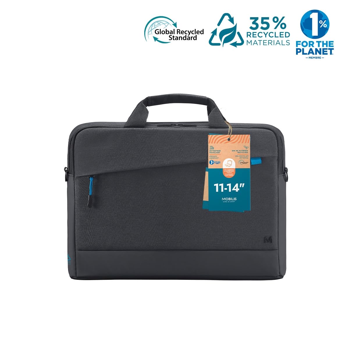 Mobilis Trendy Notebook-Tasche 14 Zoll 35,6cm 35% Recycling schwarz